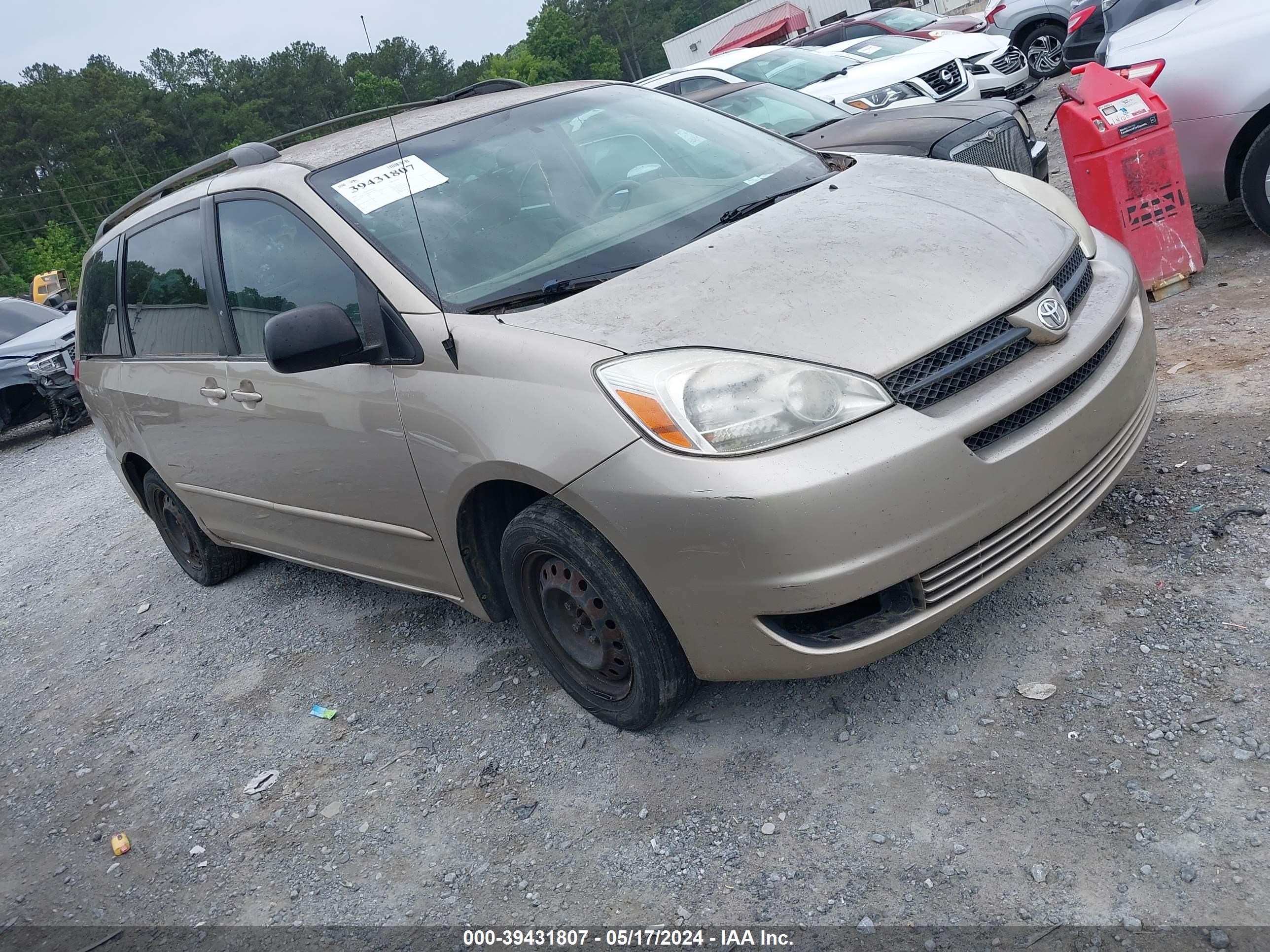 toyota sienna 2005 5tdza23c05s355003