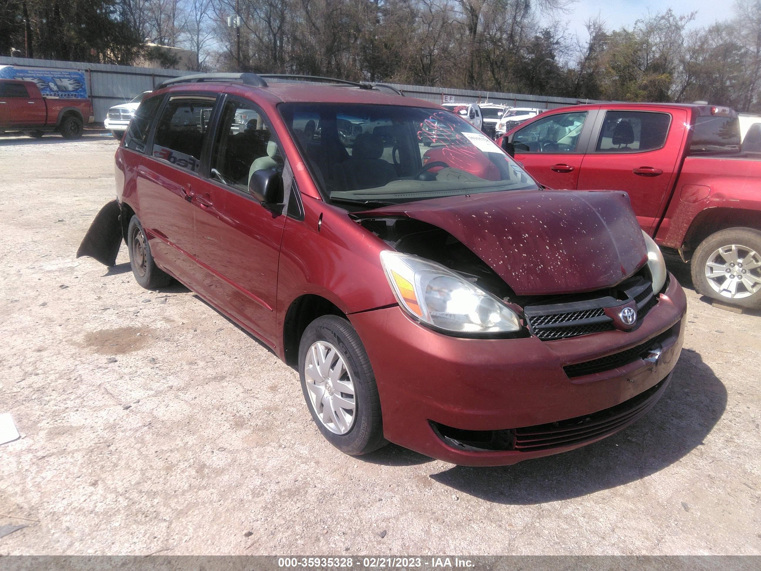 toyota sienna 2005 5tdza23c55s354669