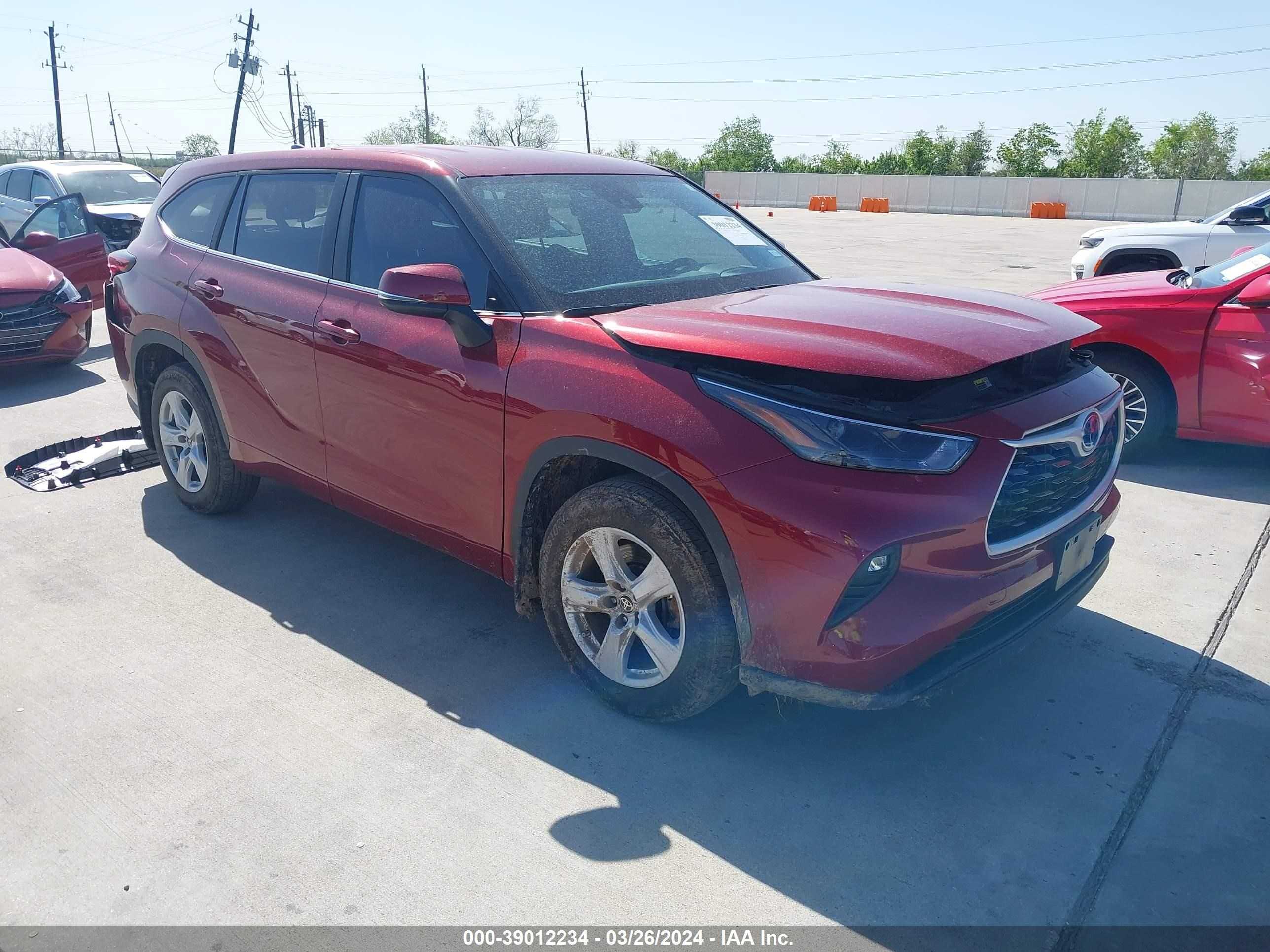 toyota highlander 2023 5tdzarah6ps519221