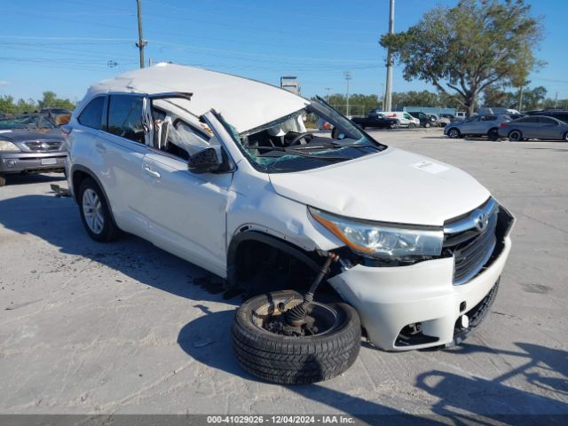 toyota highlander 2015 5tdzarfh0fs014198