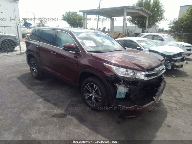 toyota highlander 2019 5tdzarfh0ks059894