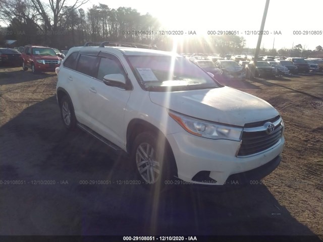 toyota highlander 2014 5tdzarfh2es007641