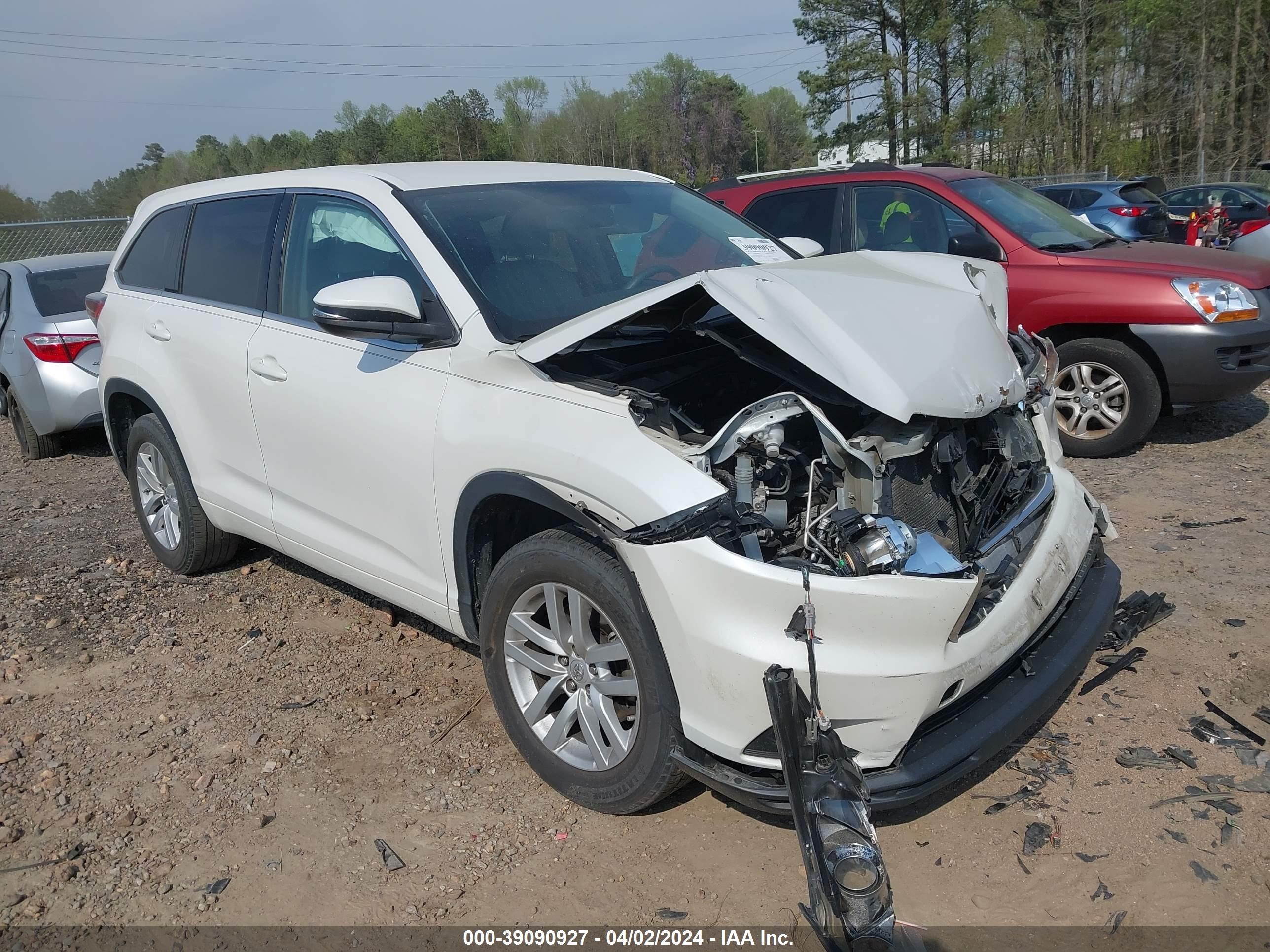 toyota highlander 2015 5tdzarfh4fs011644