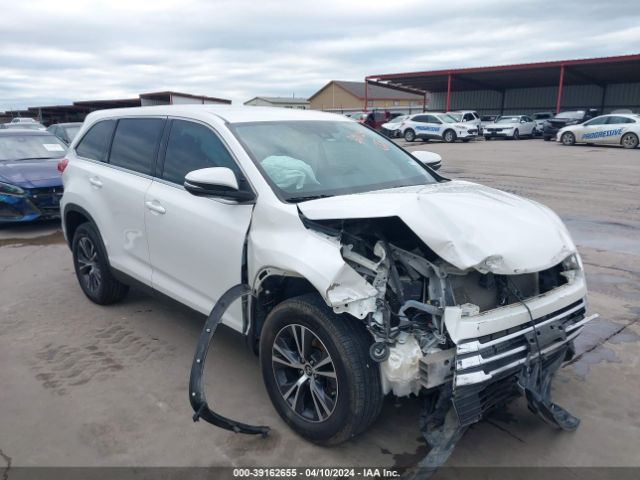 toyota highlander 2019 5tdzarfh5ks055114