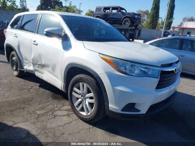 toyota highlander 2016 5tdzarfh7gs022526