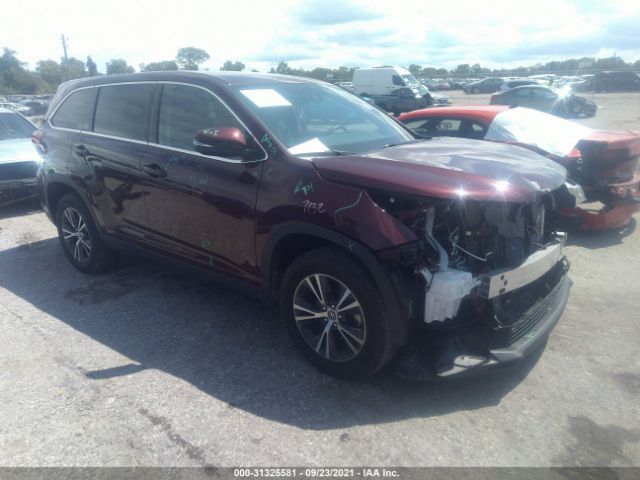 toyota highlander 2019 5tdzarfh7ks054269