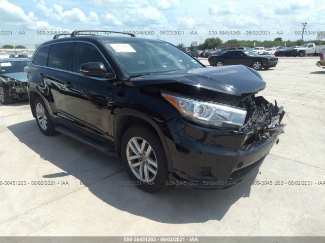 toyota highlander 2015 5tdzarfh9fs015852