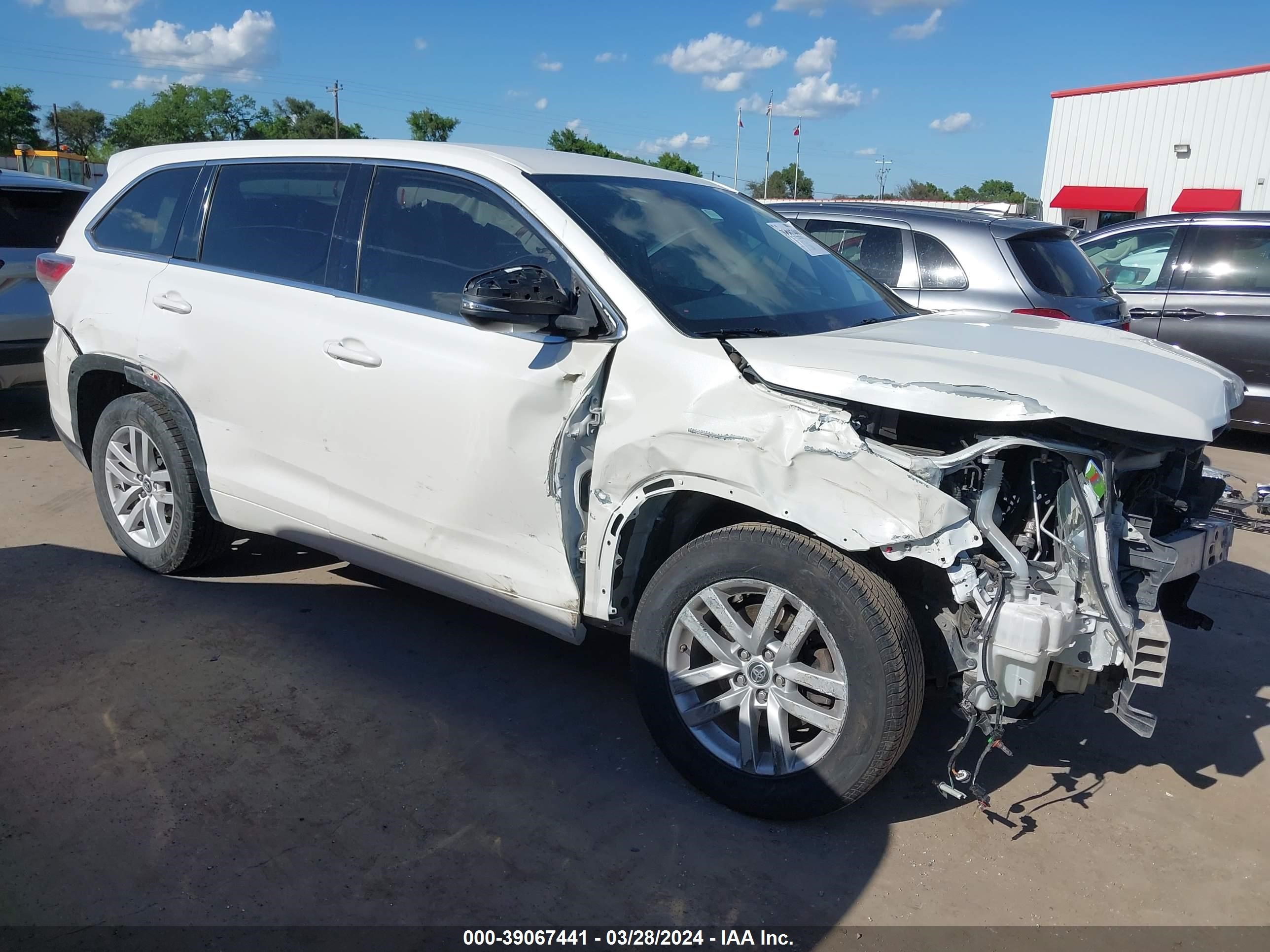 toyota highlander 2016 5tdzarfhxgs021046