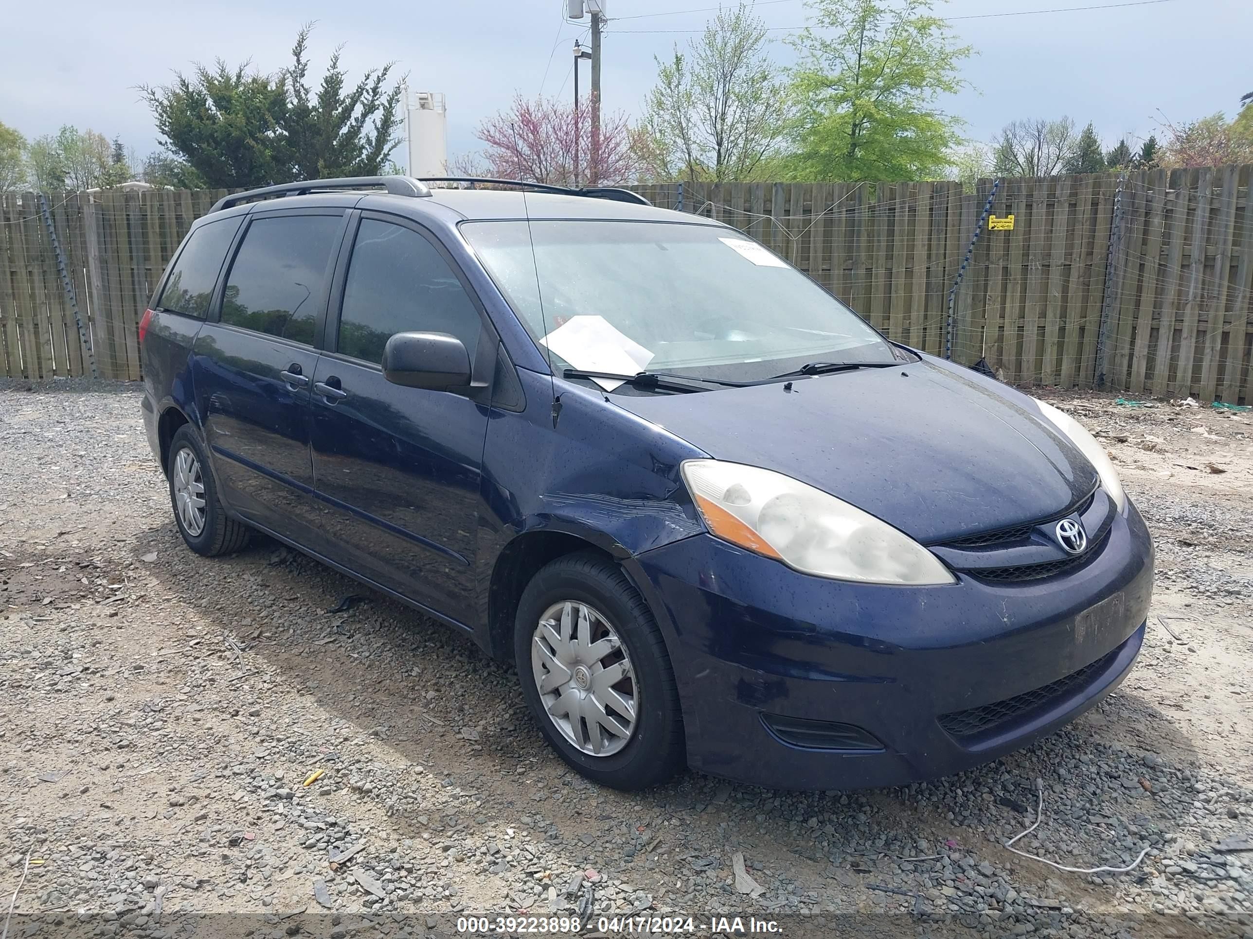 toyota sienna 2007 5tdzk23c97s079825