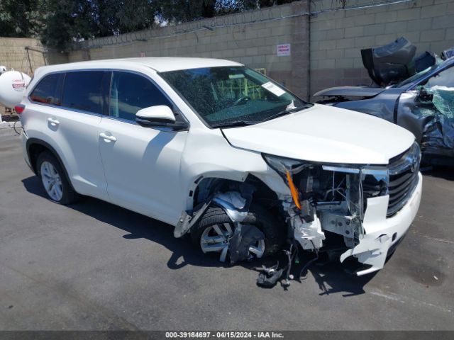 toyota highlander 2016 5tdzkrfh2gs163730