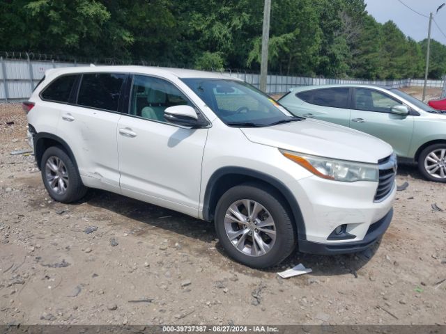 toyota highlander 2015 5tdzkrfhxfs048601