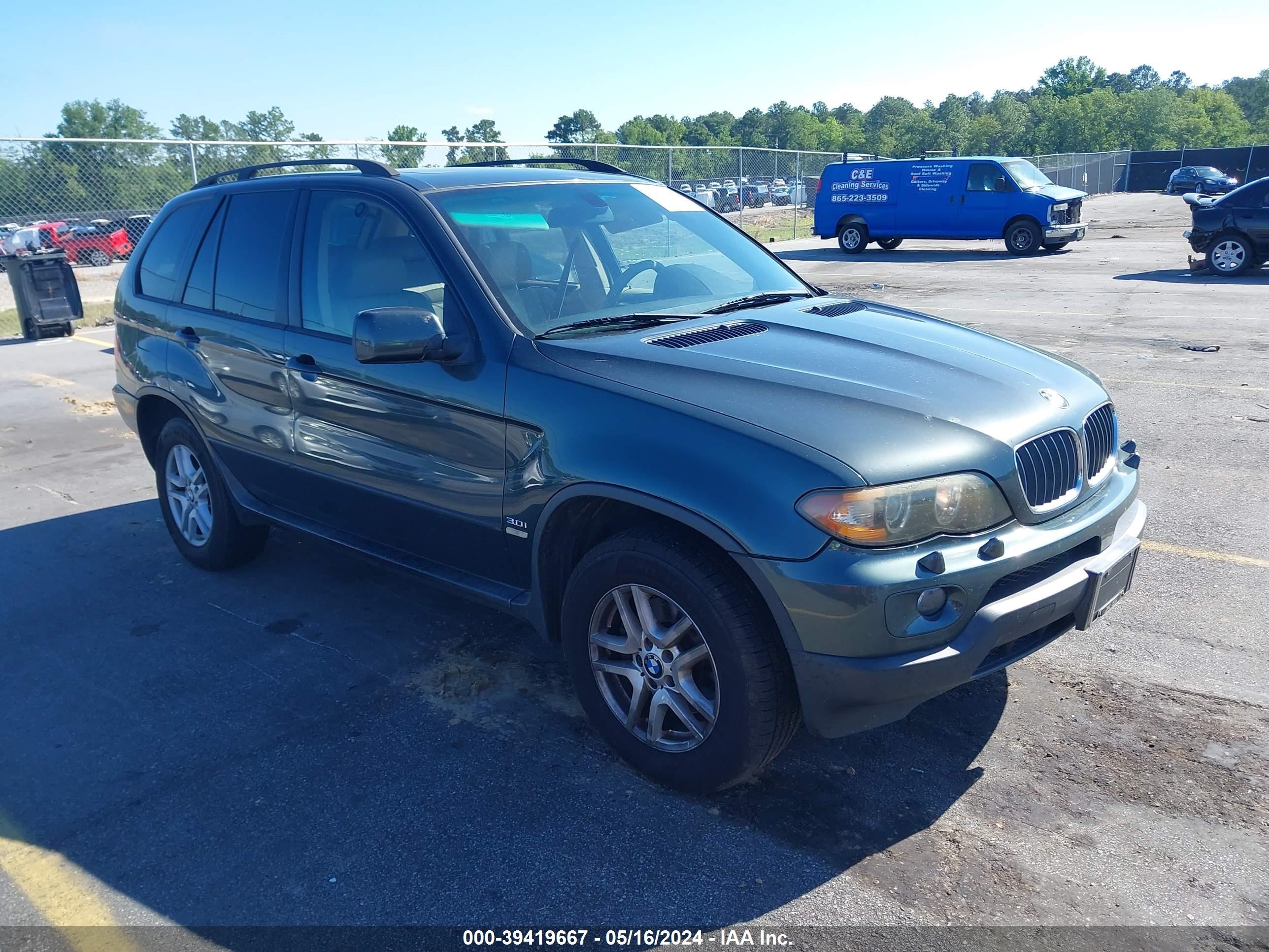 bmw x5 2006 5uxfa13516ly28181