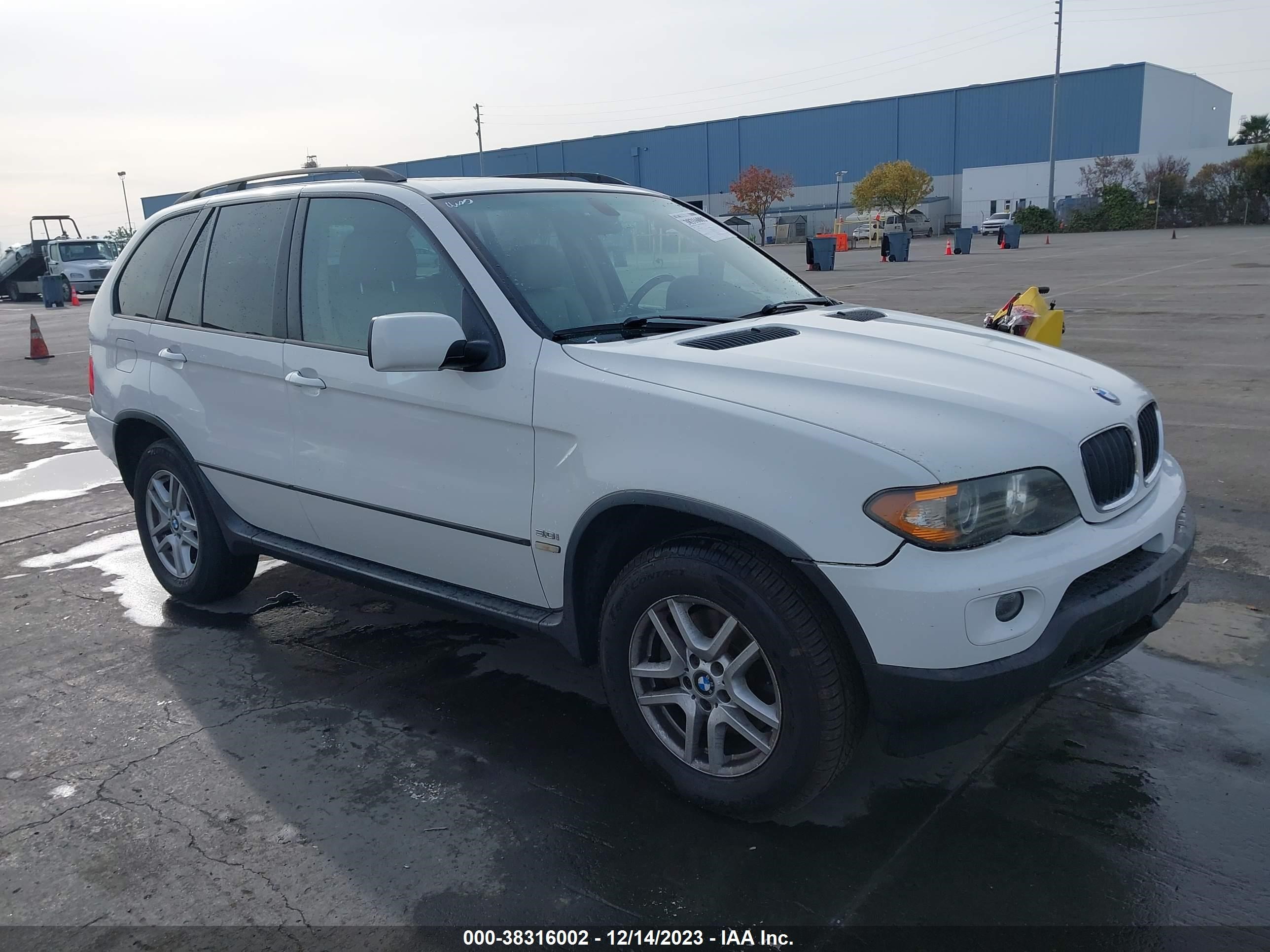 bmw x5 2006 5uxfa13536ly26691