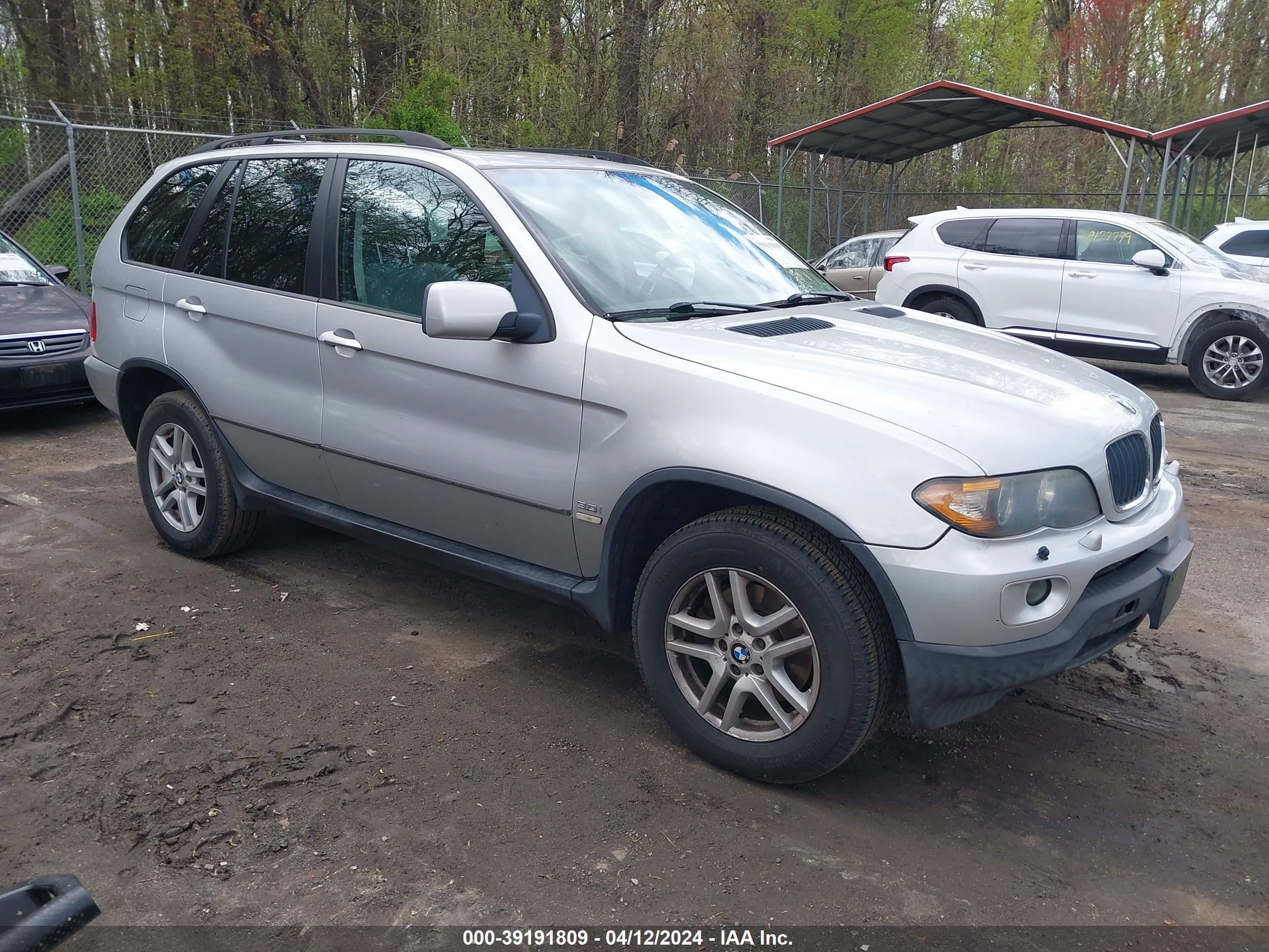 bmw x5 2006 5uxfa13536ly43765