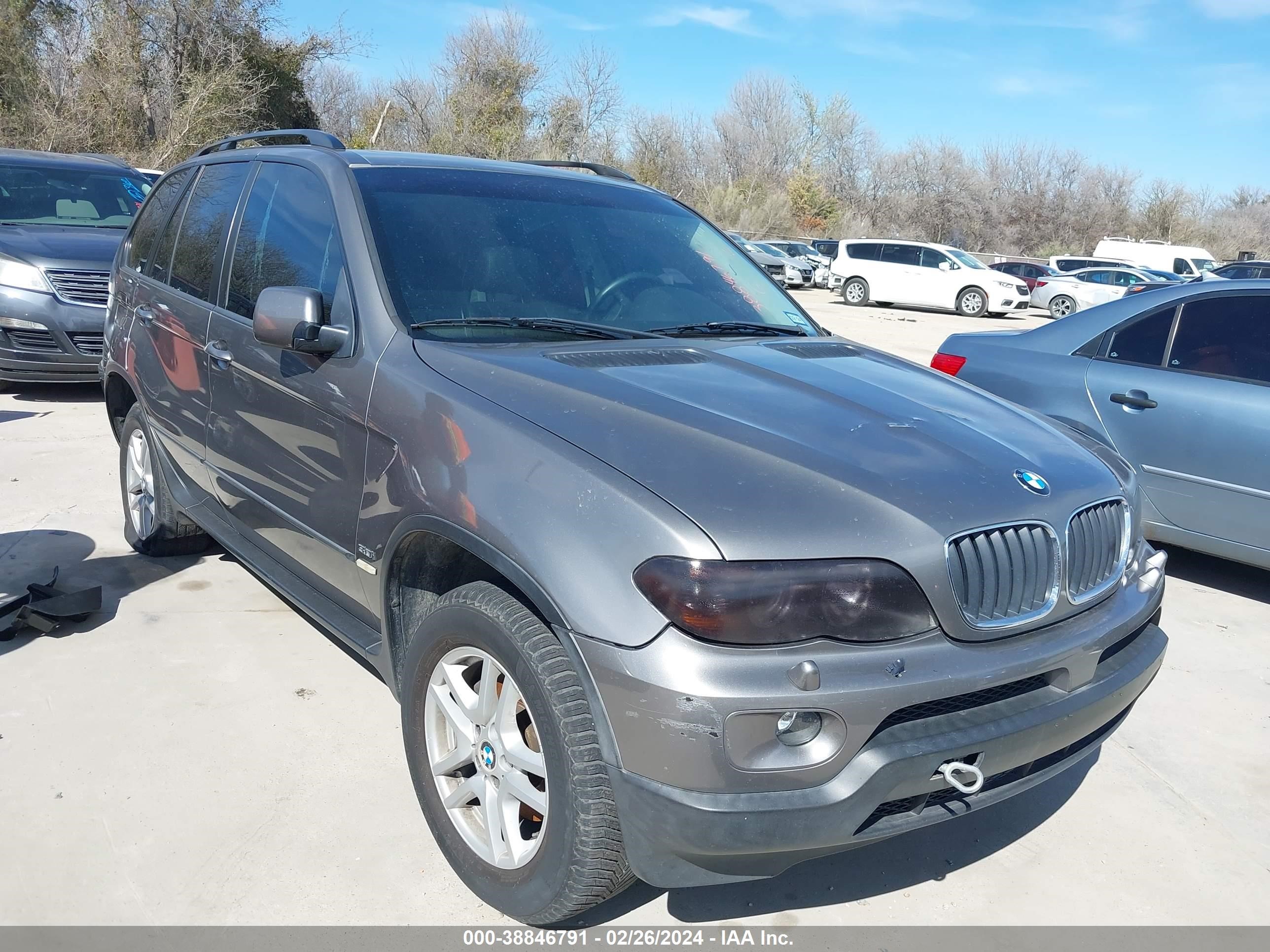 bmw x5 2006 5uxfa13596ly38263