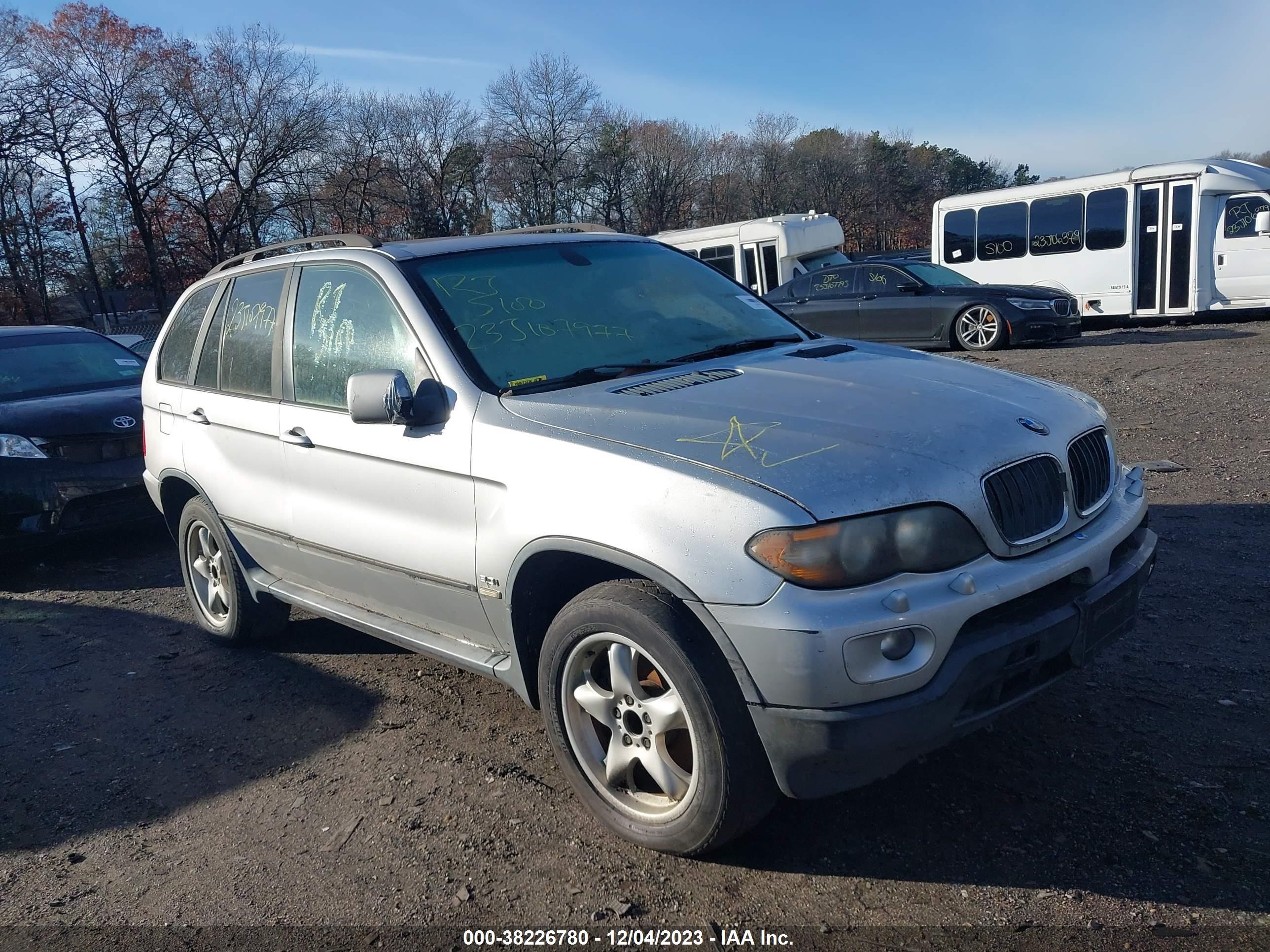 bmw x5 2004 5uxfa135x4lu29623