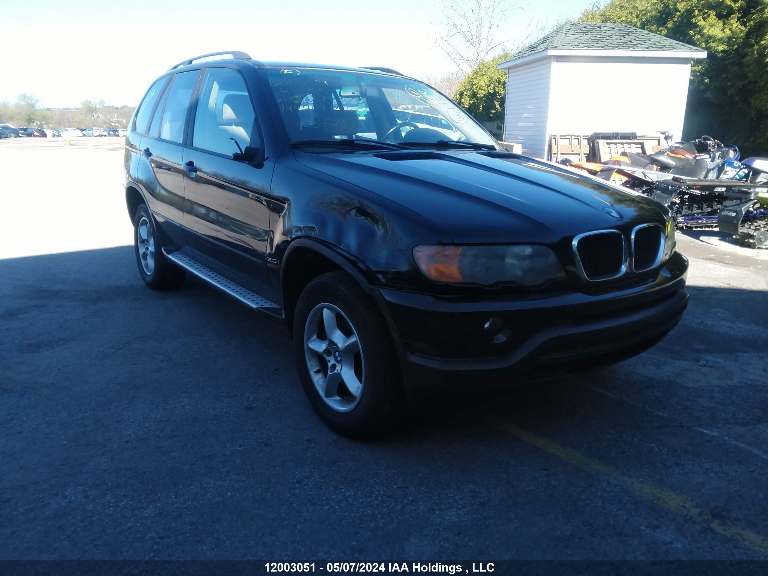 bmw x5 2003 5uxfa535x3lv74375