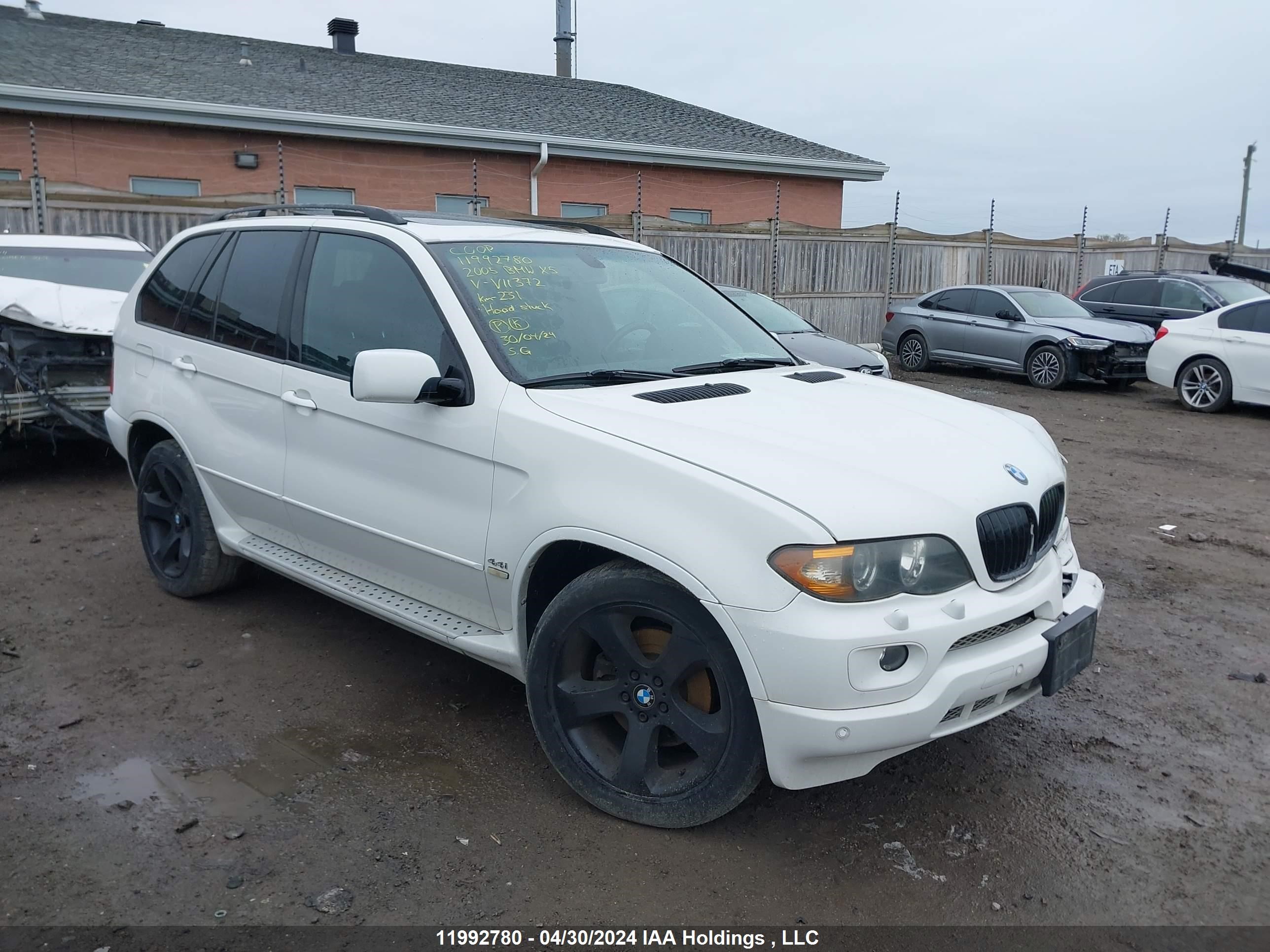 bmw x5 2005 5uxfb53585lv11372