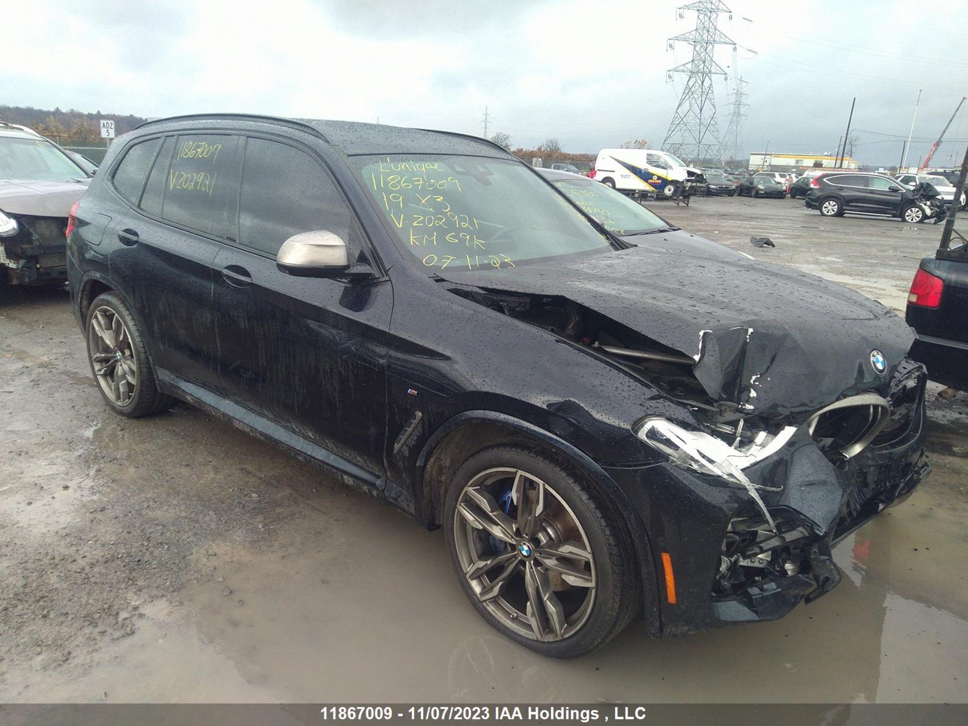 bmw x3 2019 5uxts3c53k0z02921