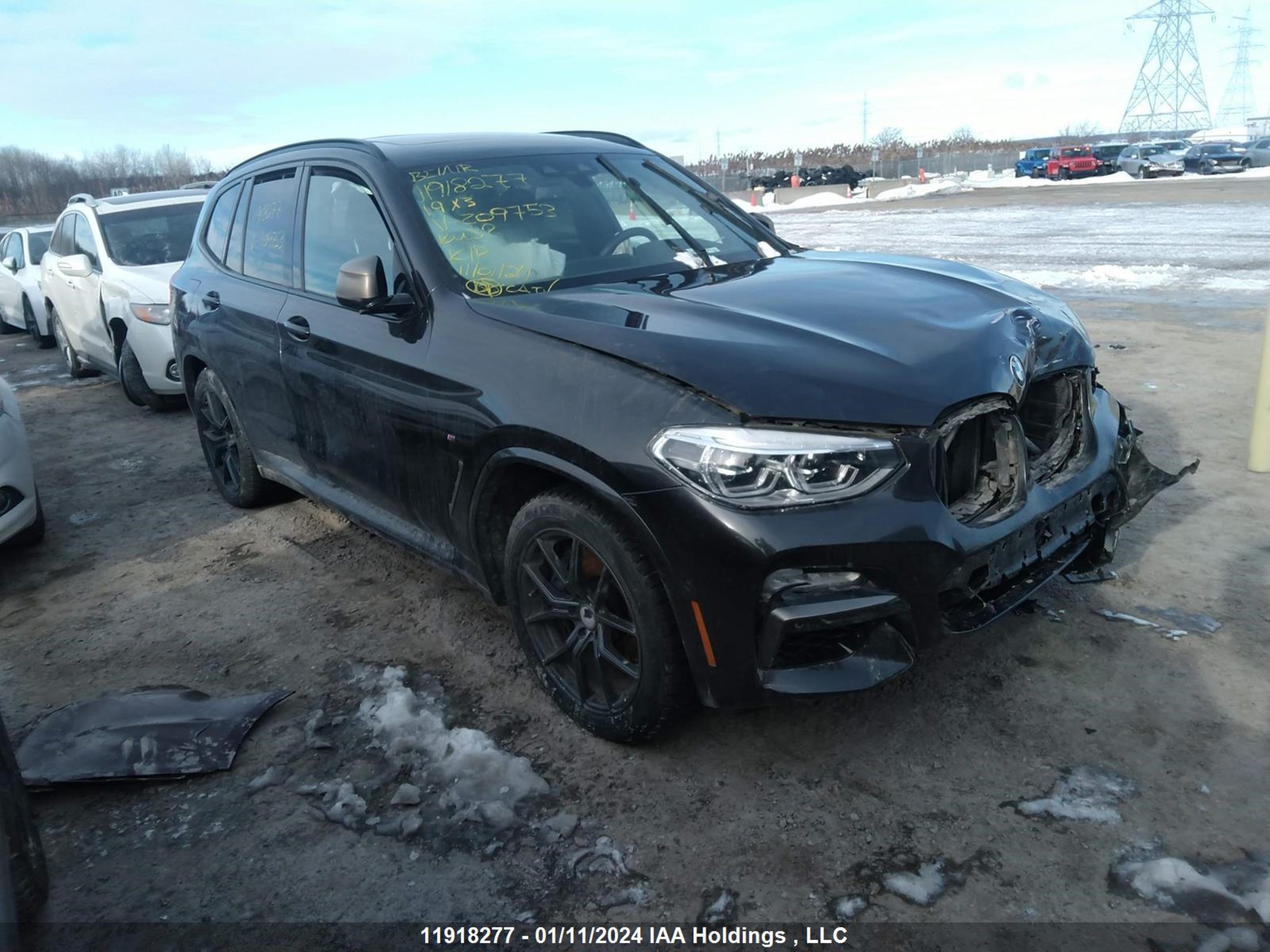 bmw x3 2019 5uxts3c5xk0z09753