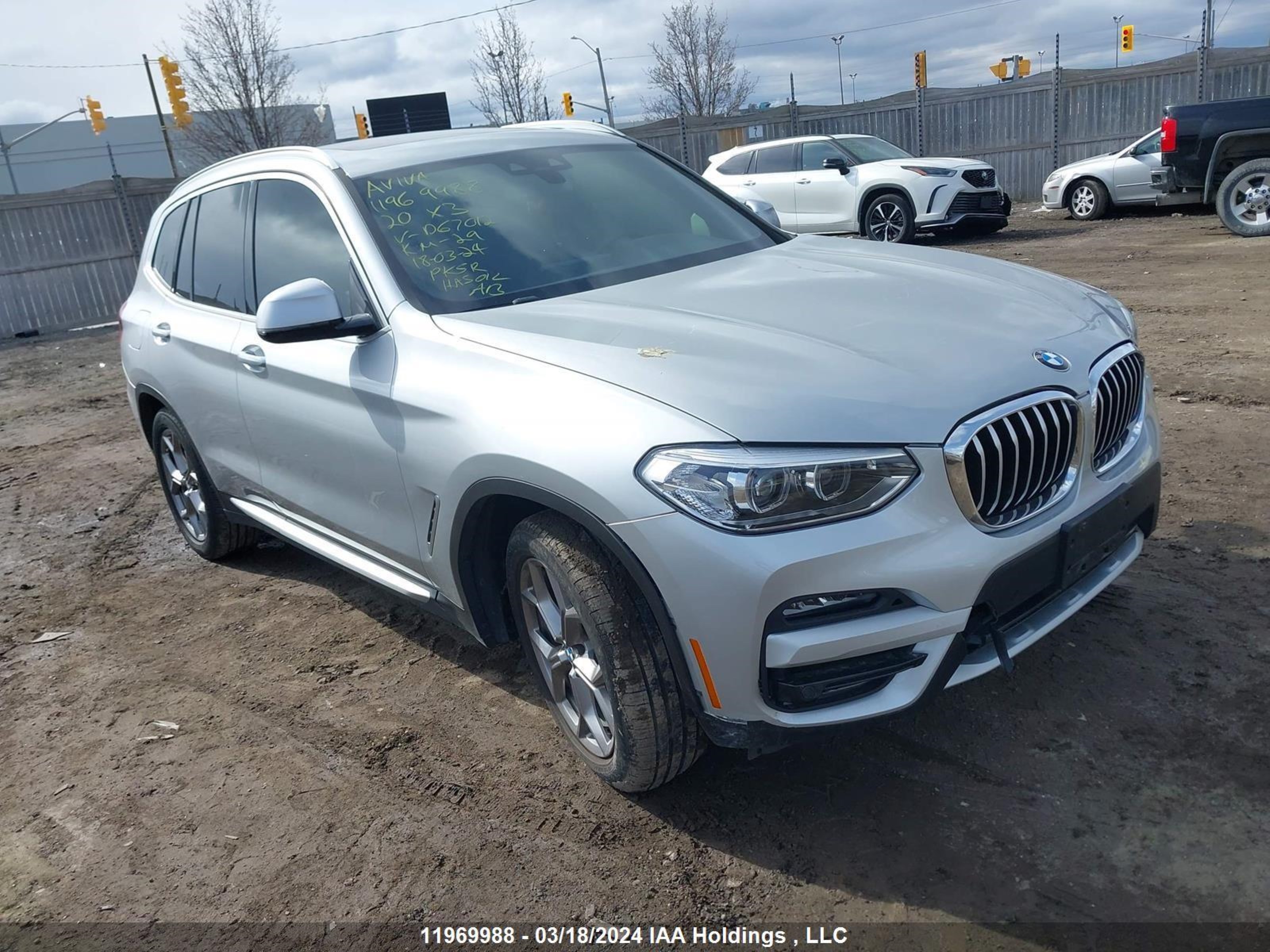 bmw x3 2020 5uxty5c09l9d67012