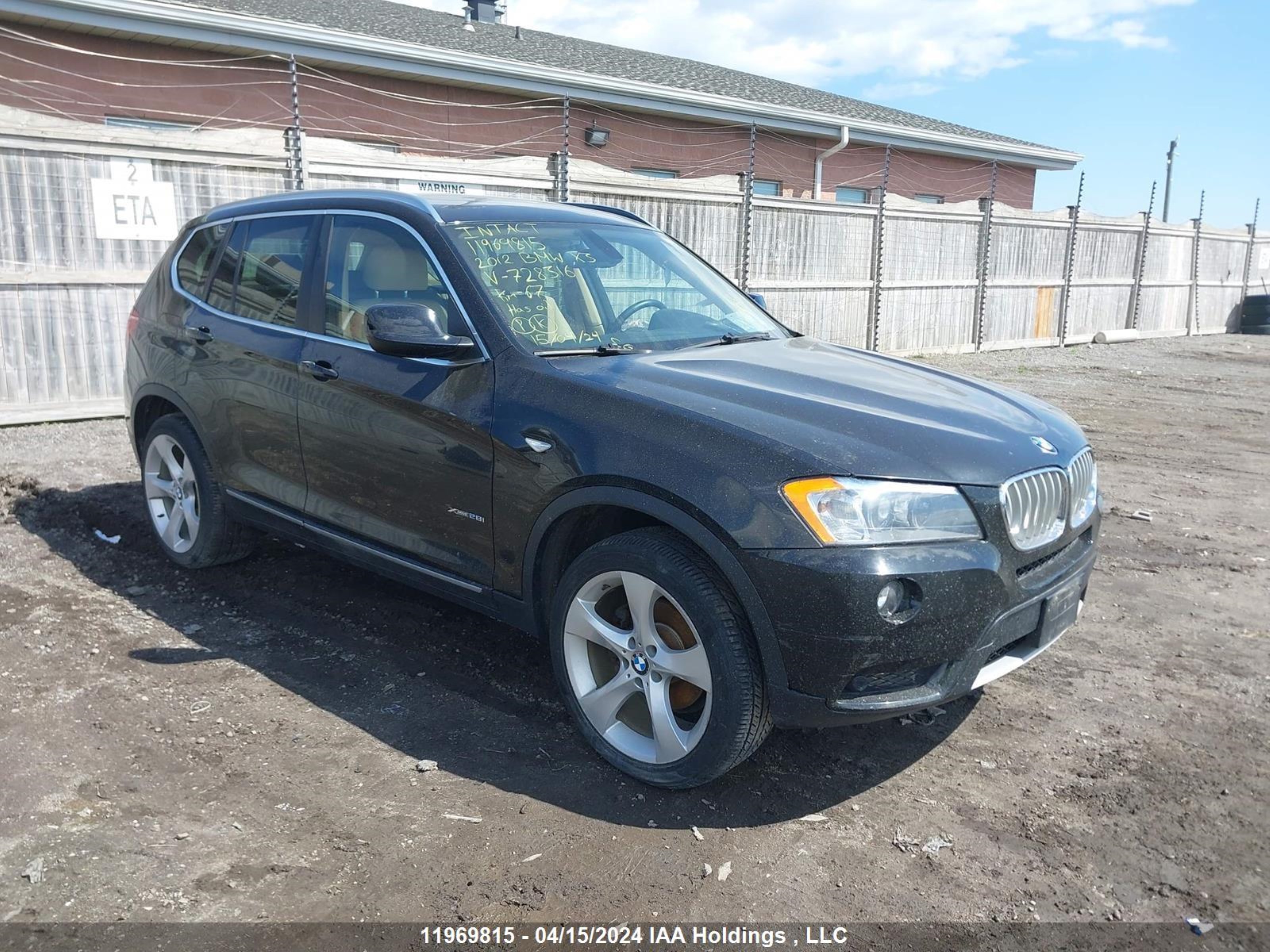 bmw x3 2012 5uxwx5c50cl728316