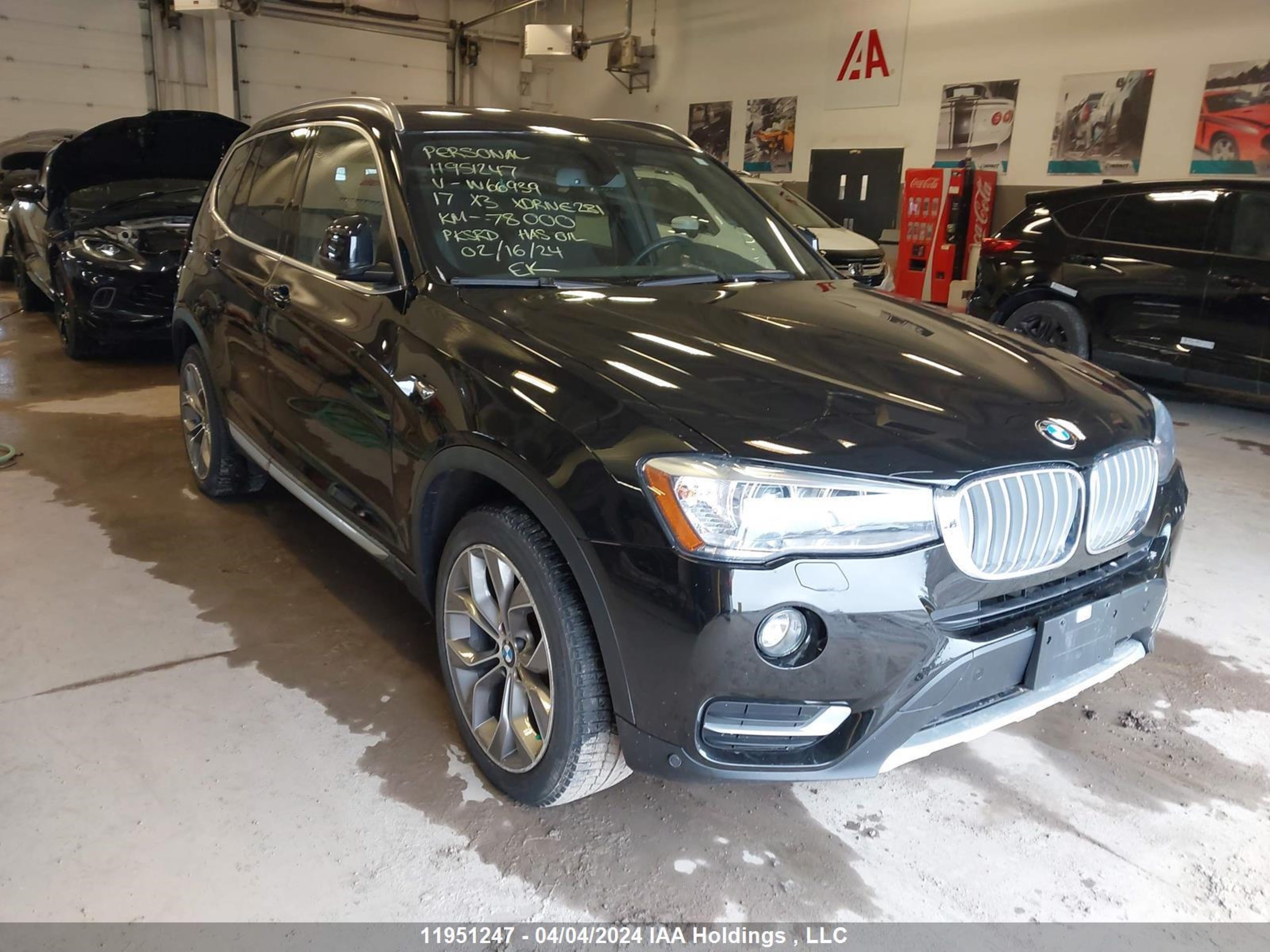 bmw x3 2017 5uxwx9c31h0w66939