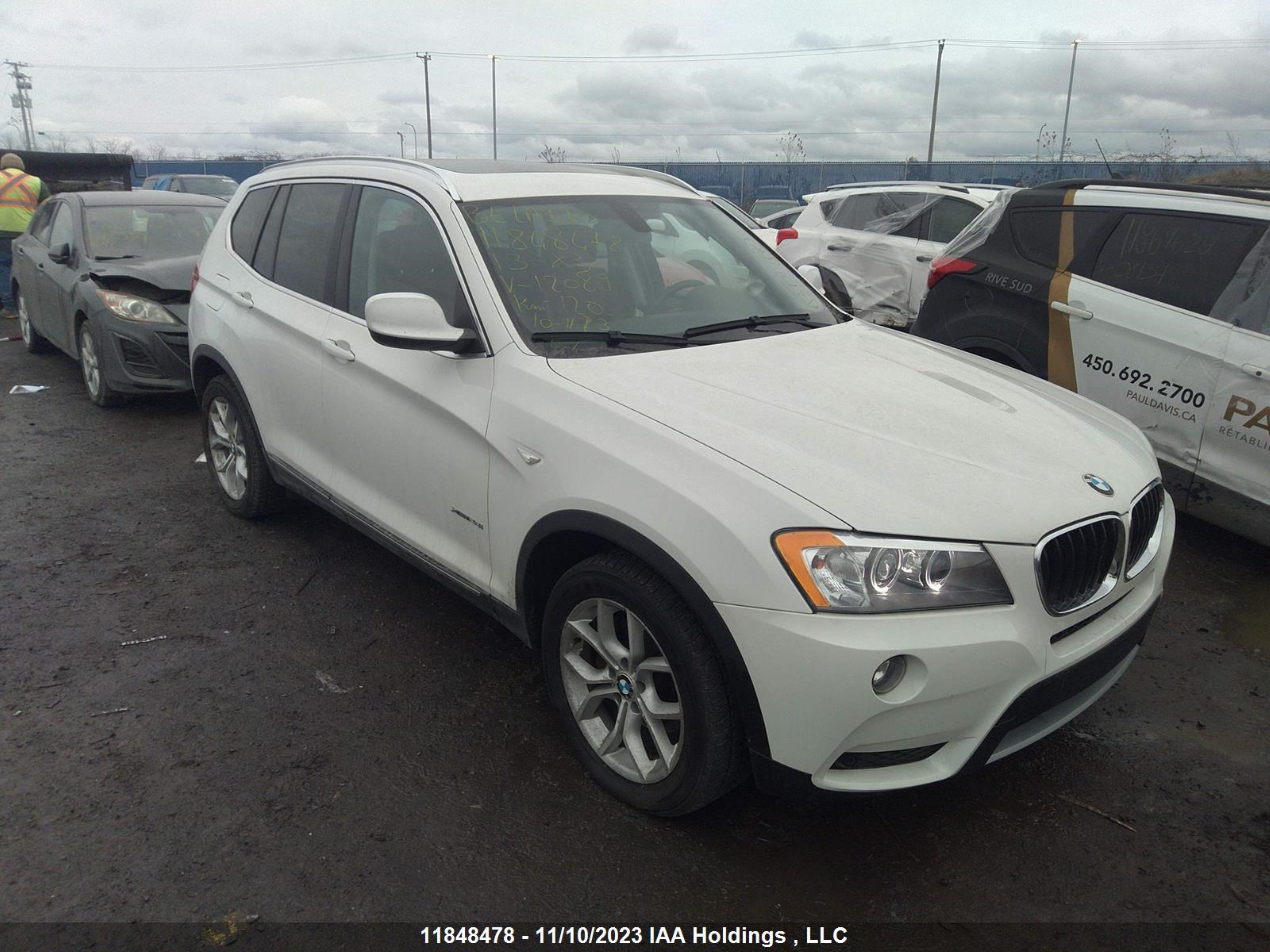 bmw x3 2013 5uxwx9c50d0a12089