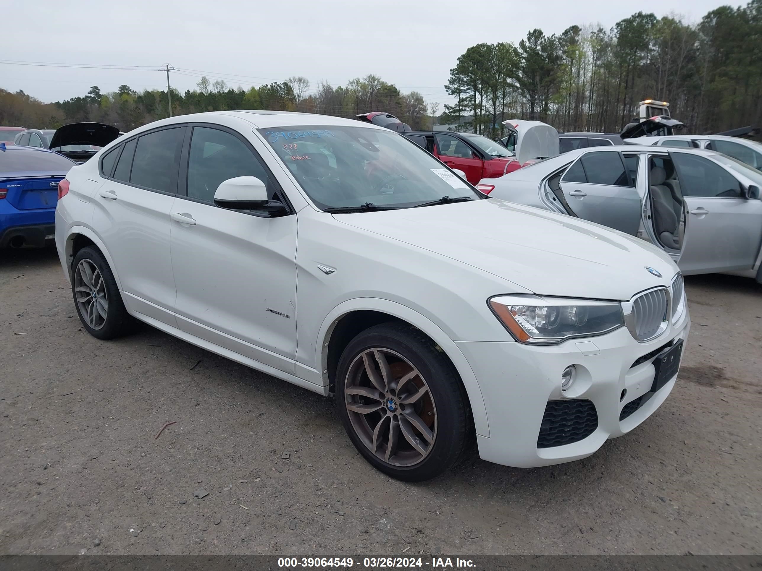 bmw x4 2015 5uxxw3c57f0m86612