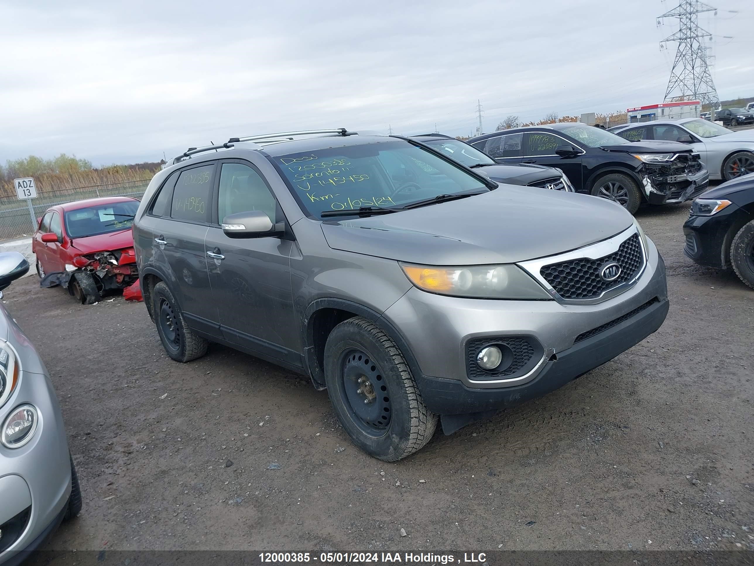 kia sorento 2011 5xykt3a2xbg145450