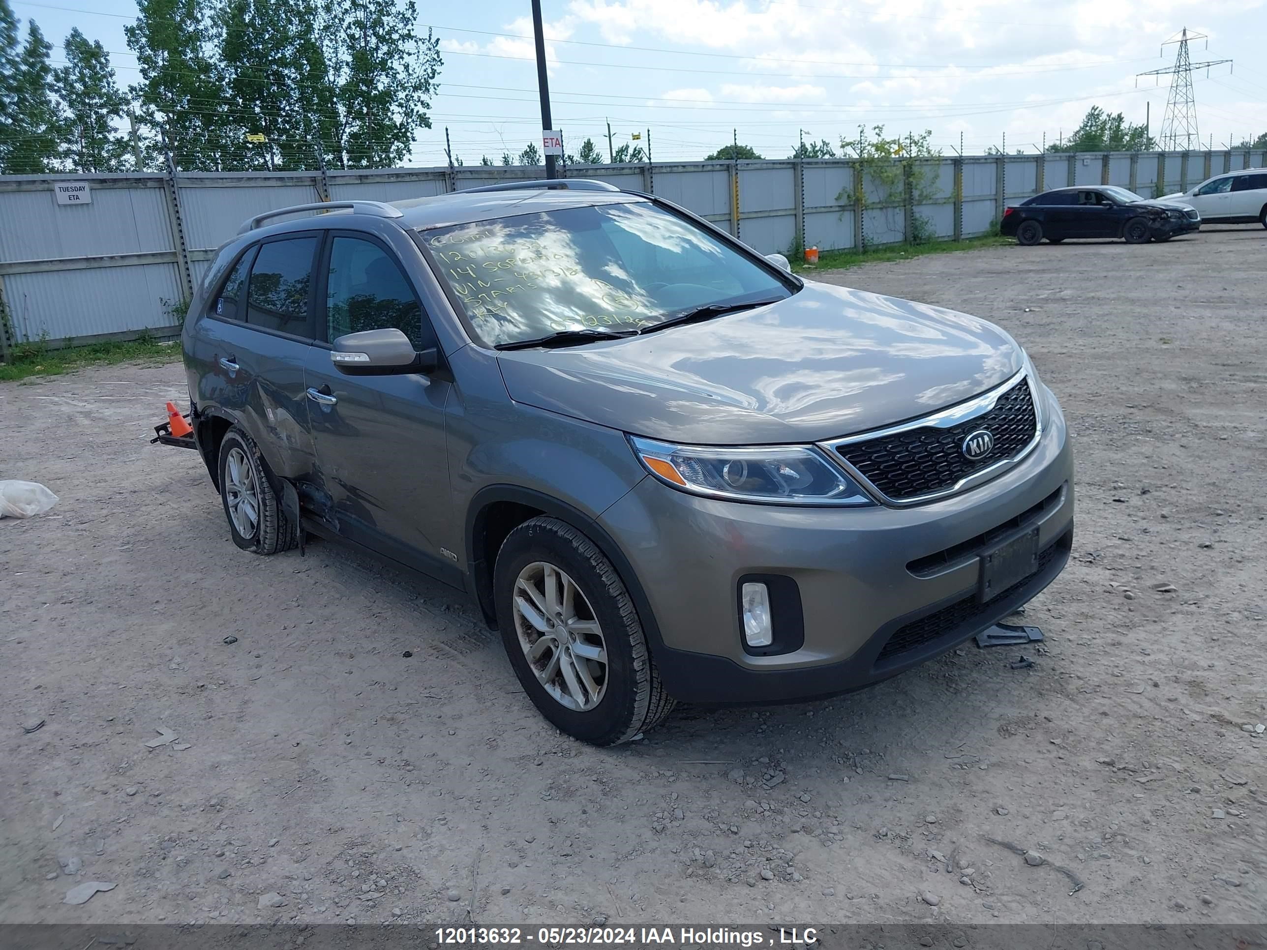 kia sorento 2014 5xyktca66eg431318