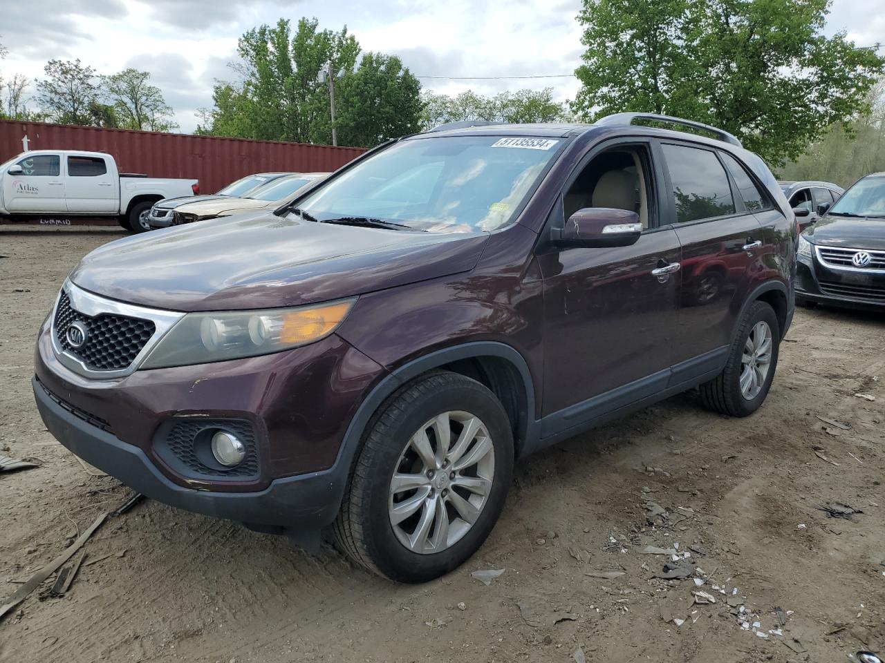 kia sorento 2011 5xyku4a21bg031873