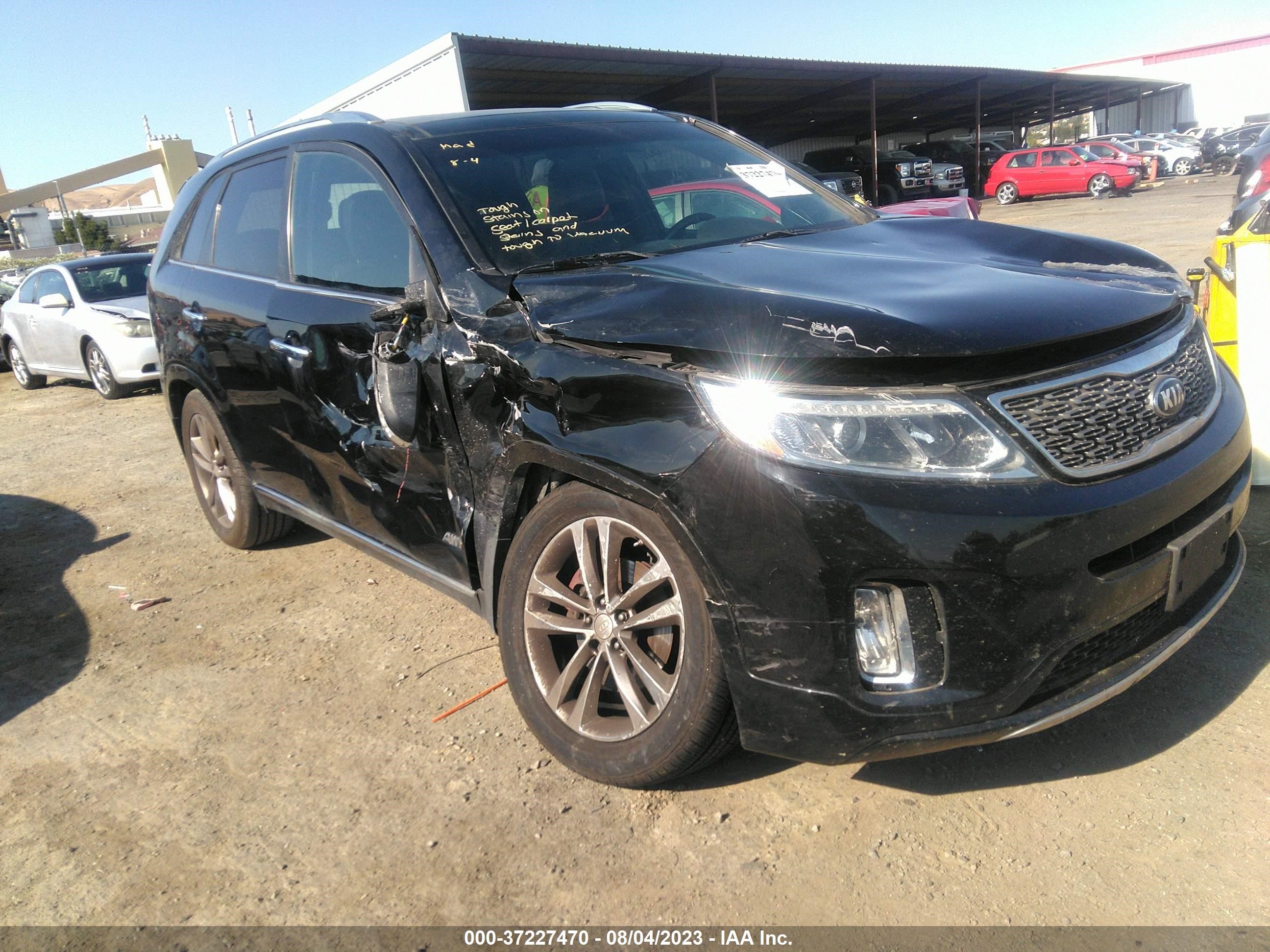 kia sorento 2014 5xykwda70eg504561