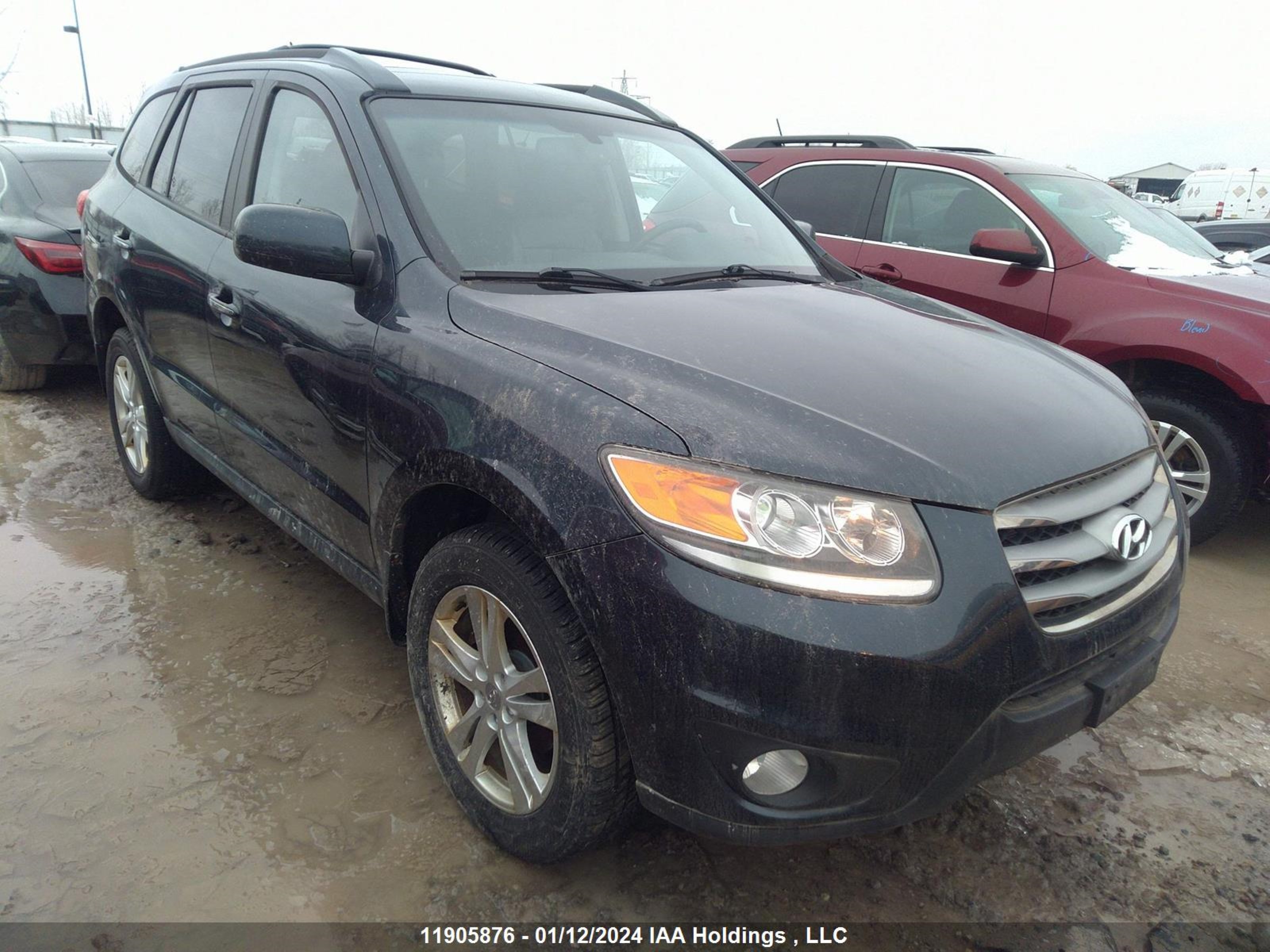 hyundai santa fe 2012 5xyzhdag3cg127231