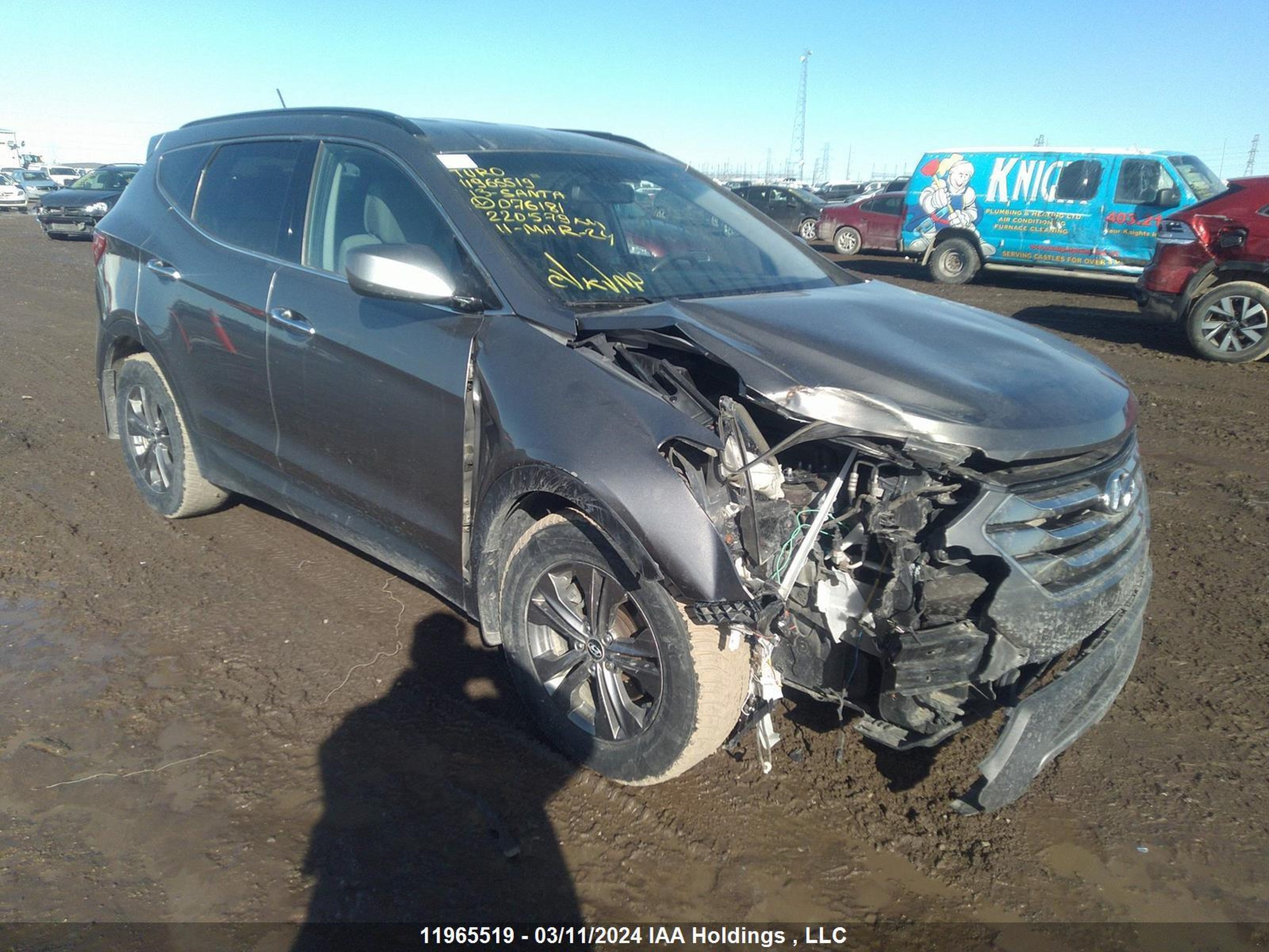 hyundai santa fe 2013 5xyzt3lb5dg076181