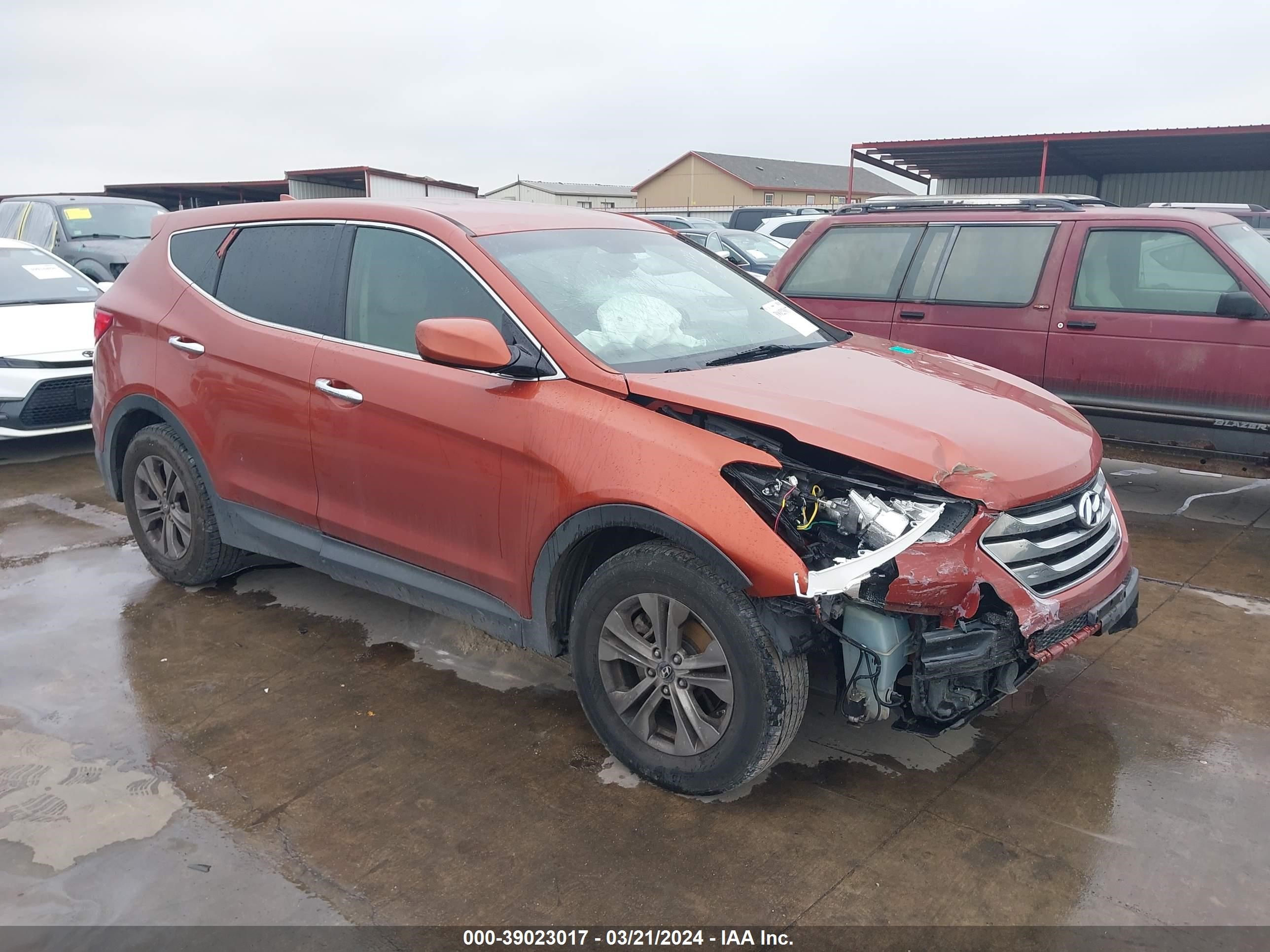 hyundai santa fe 2014 5xyztdlb2eg163589