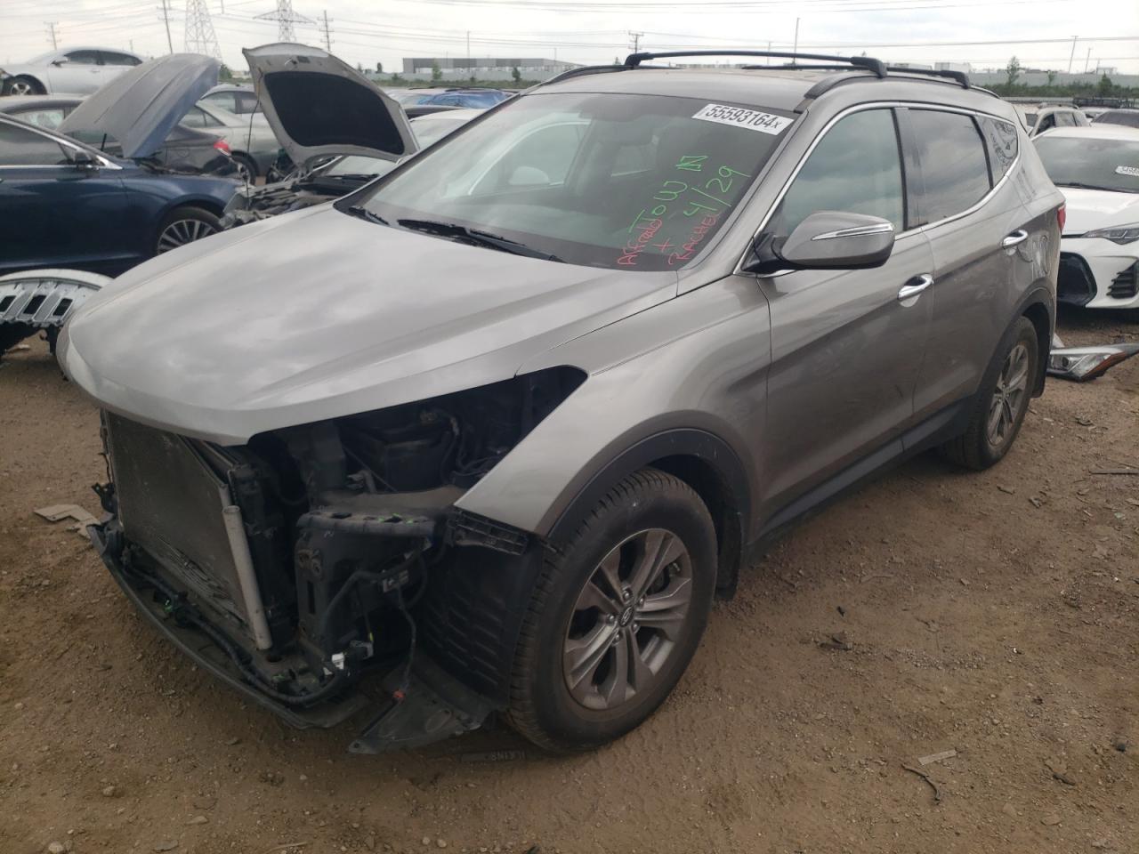 hyundai santa fe 2016 5xyzu3lb6gg307736