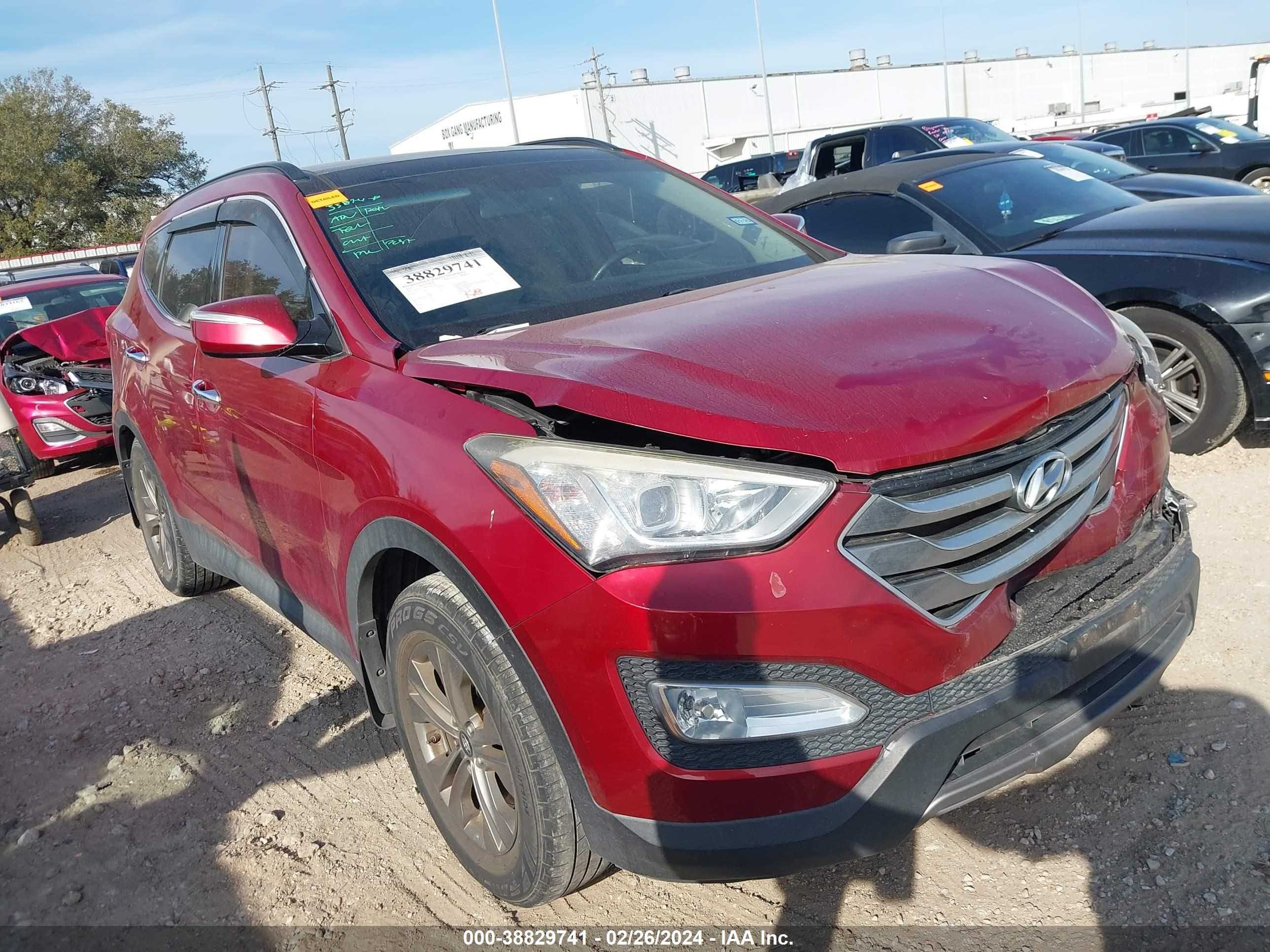 hyundai santa fe 2015 5xyzu3lb9fg247708