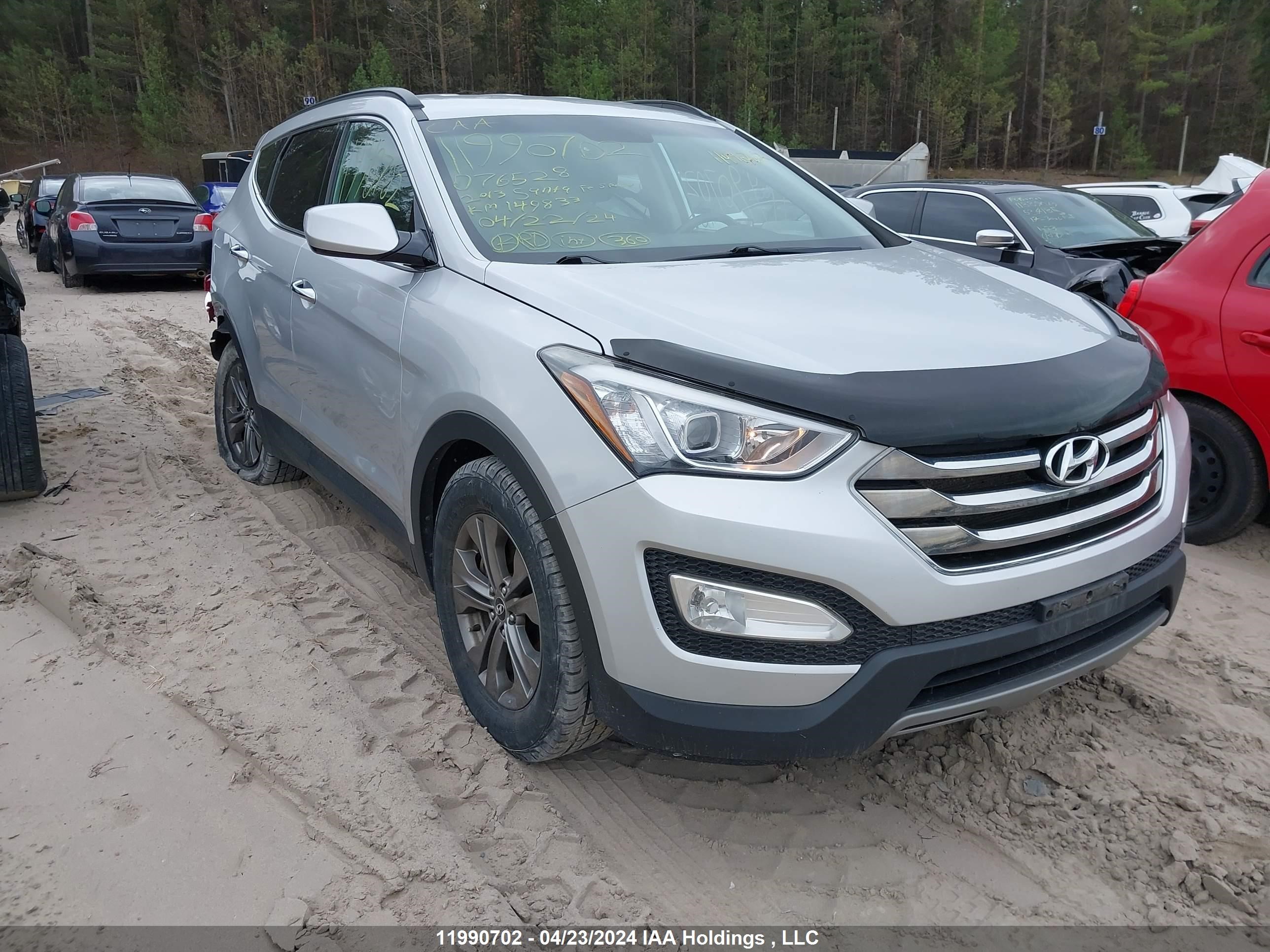 hyundai santa fe 2013 5xyzu3lbxdg076528