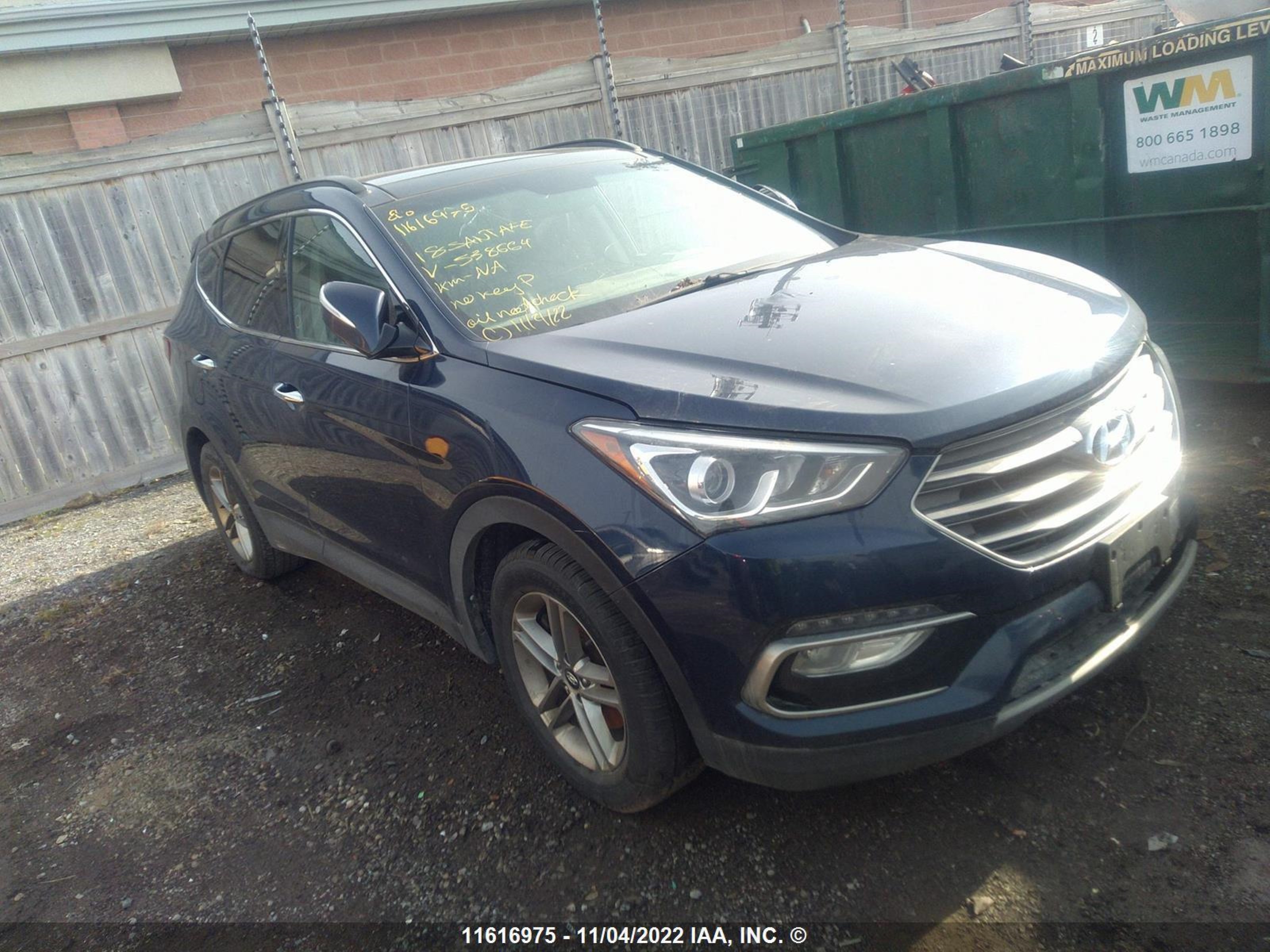 hyundai santa fe 2018 5xyzudlb4jg538664