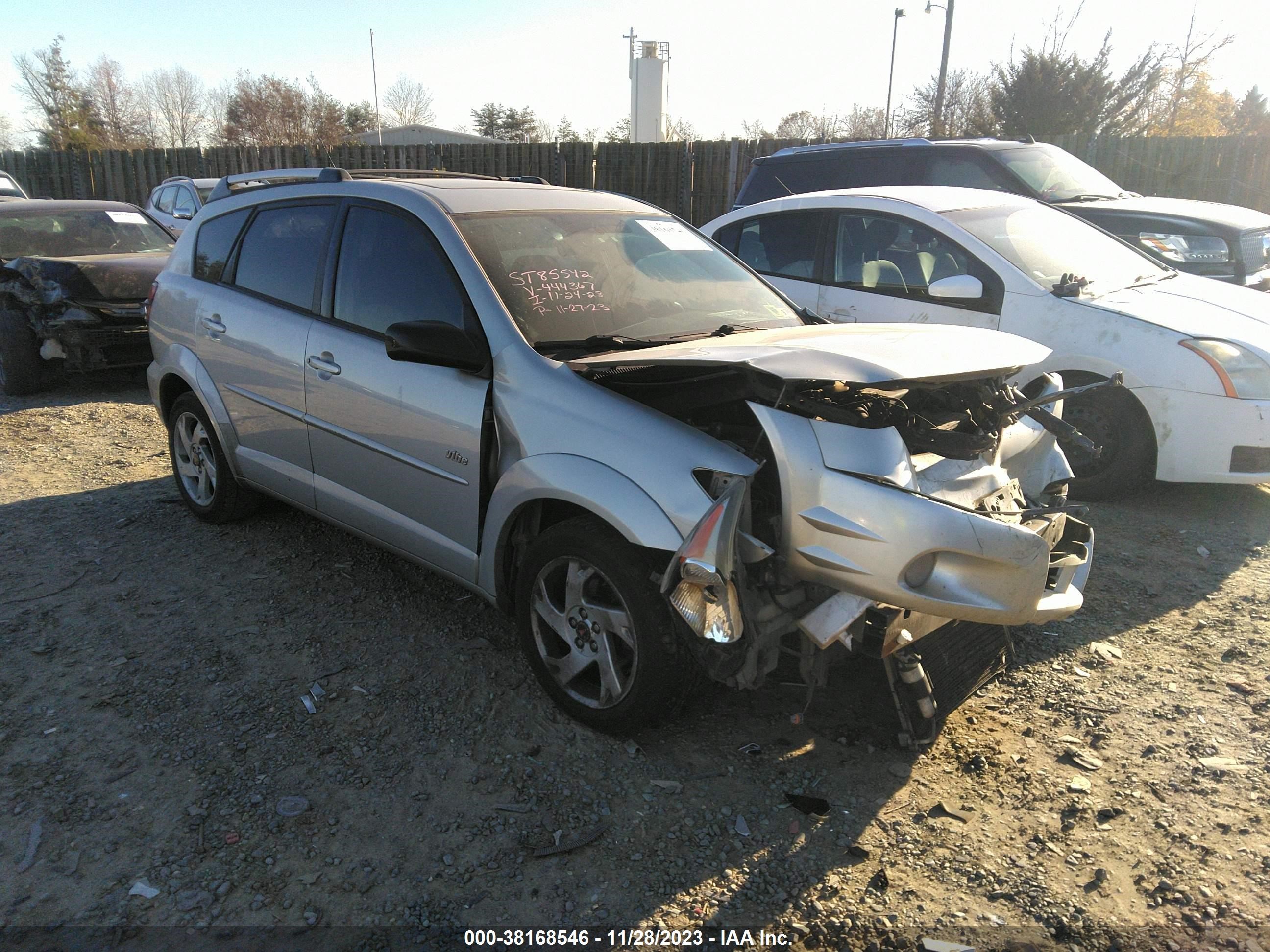 pontiac vibe 2003 5y2sm62803z444367