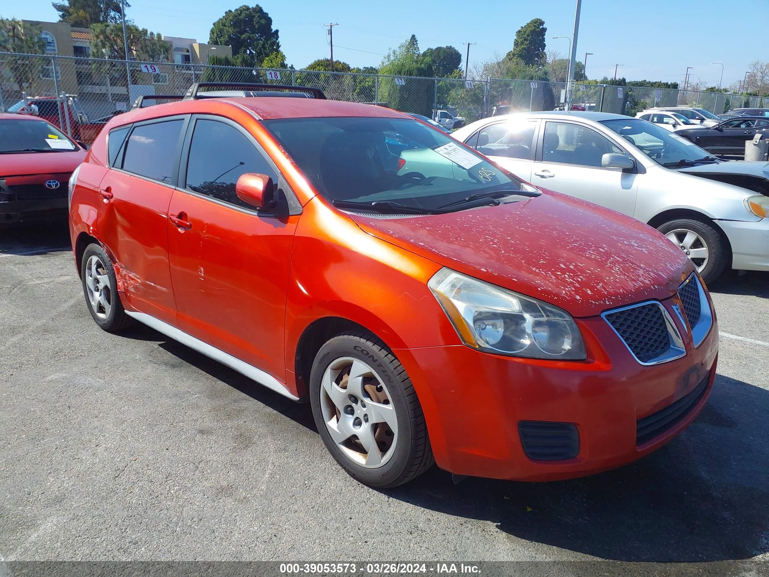 pontiac vibe 2009 5y2sp678x9z449732