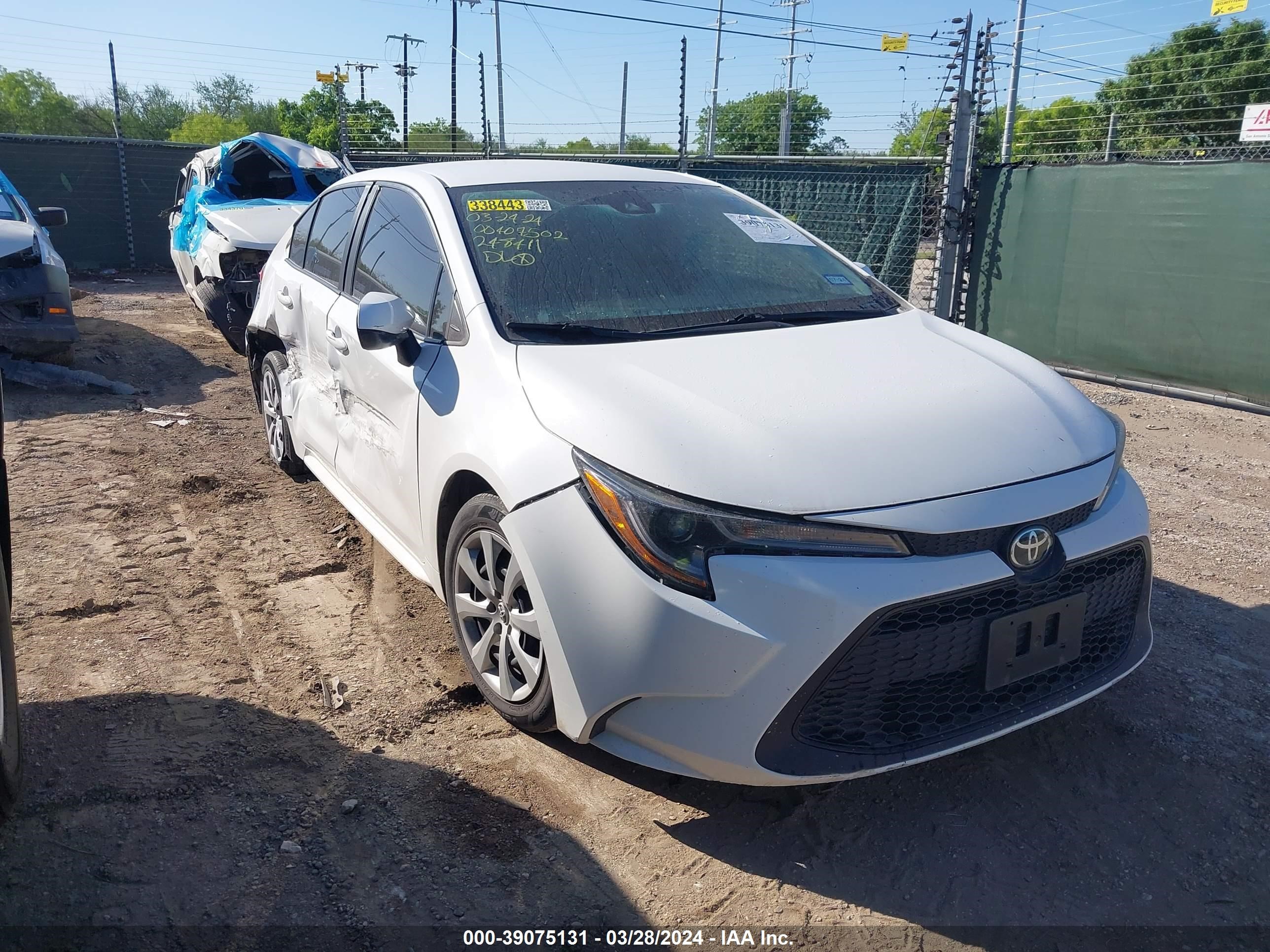 toyota corolla 2021 5yfepmae0mp248411