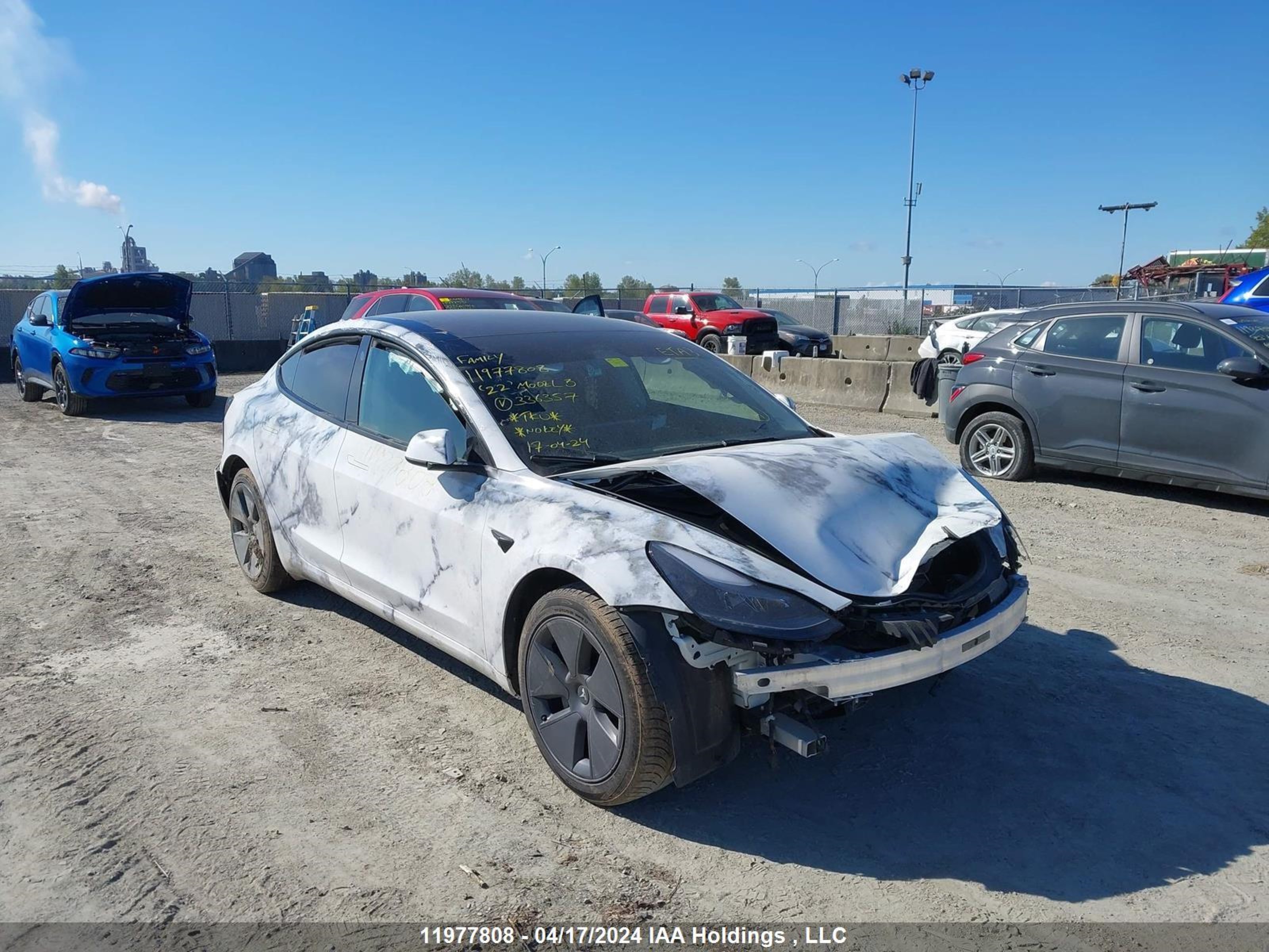 tesla model 3 2022 5yj3e1ea0nf336357