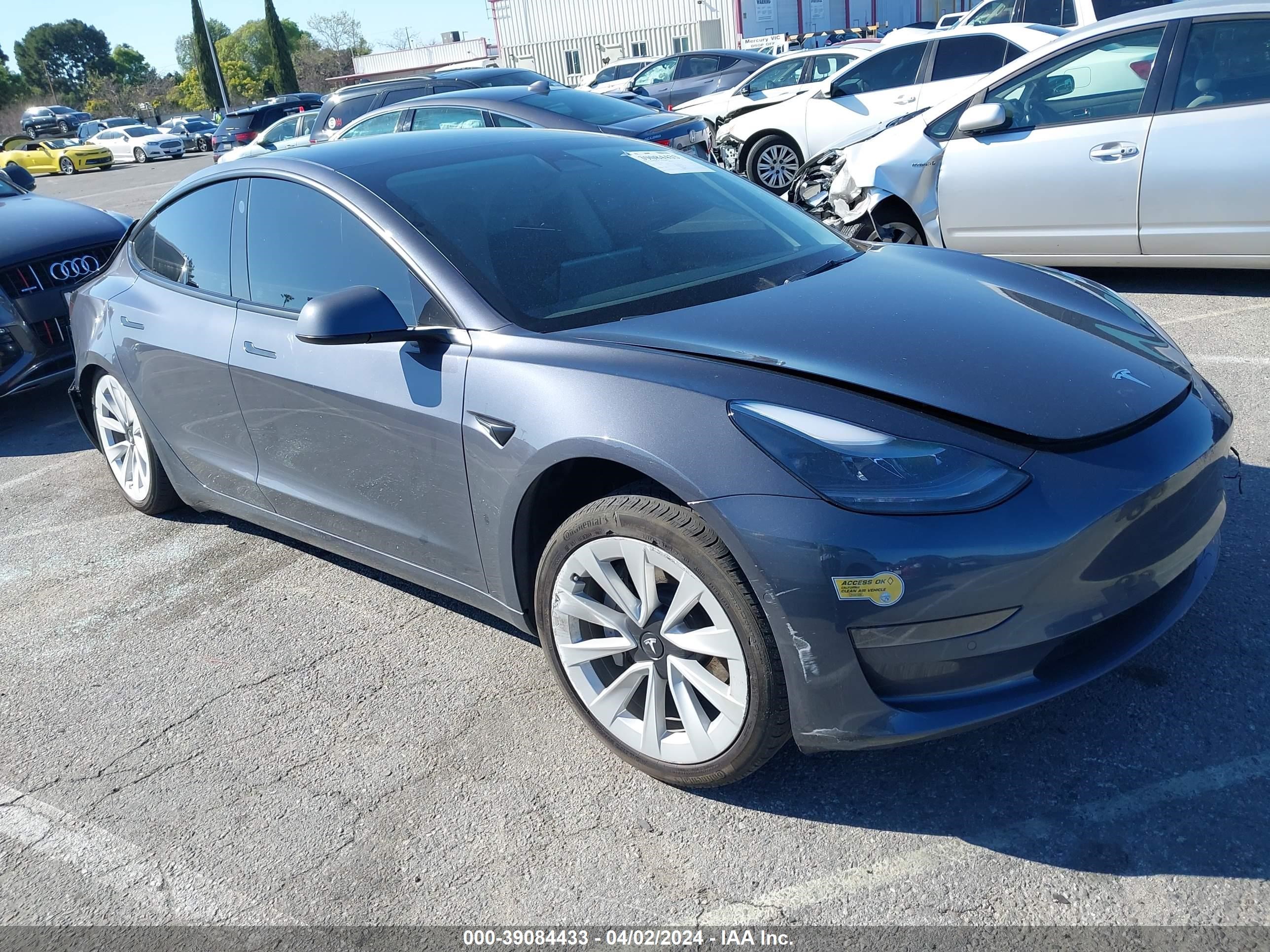 tesla model 3 2022 5yj3e1ea1nf297603