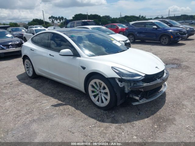 tesla model 3 2022 5yj3e1ea1nf312276