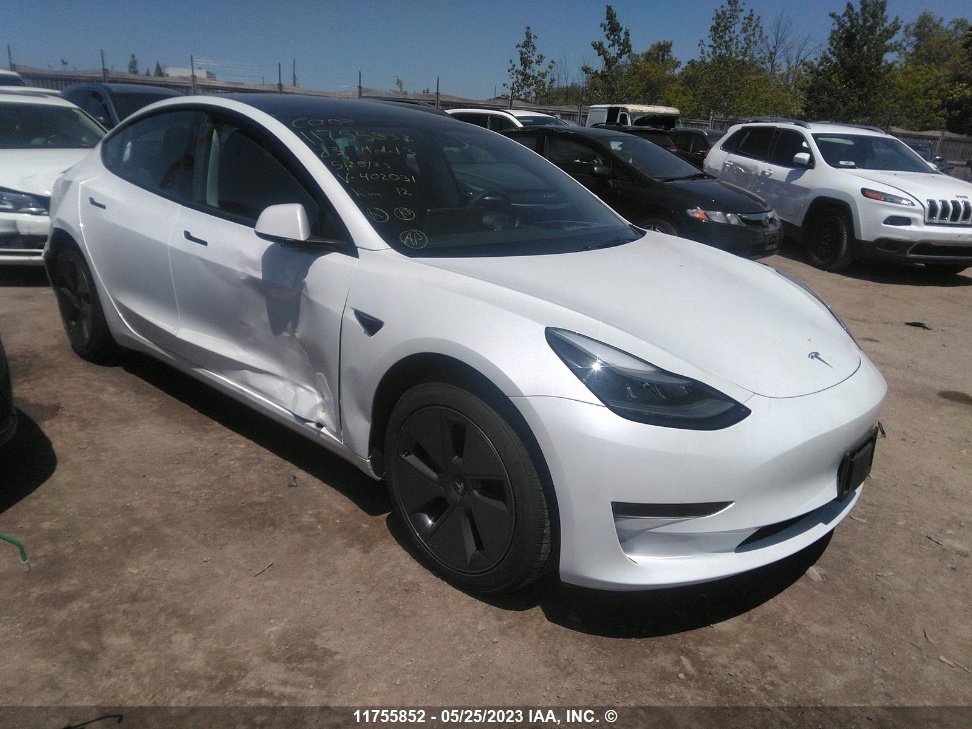 tesla model 3 2023 5yj3e1ea1pf402031