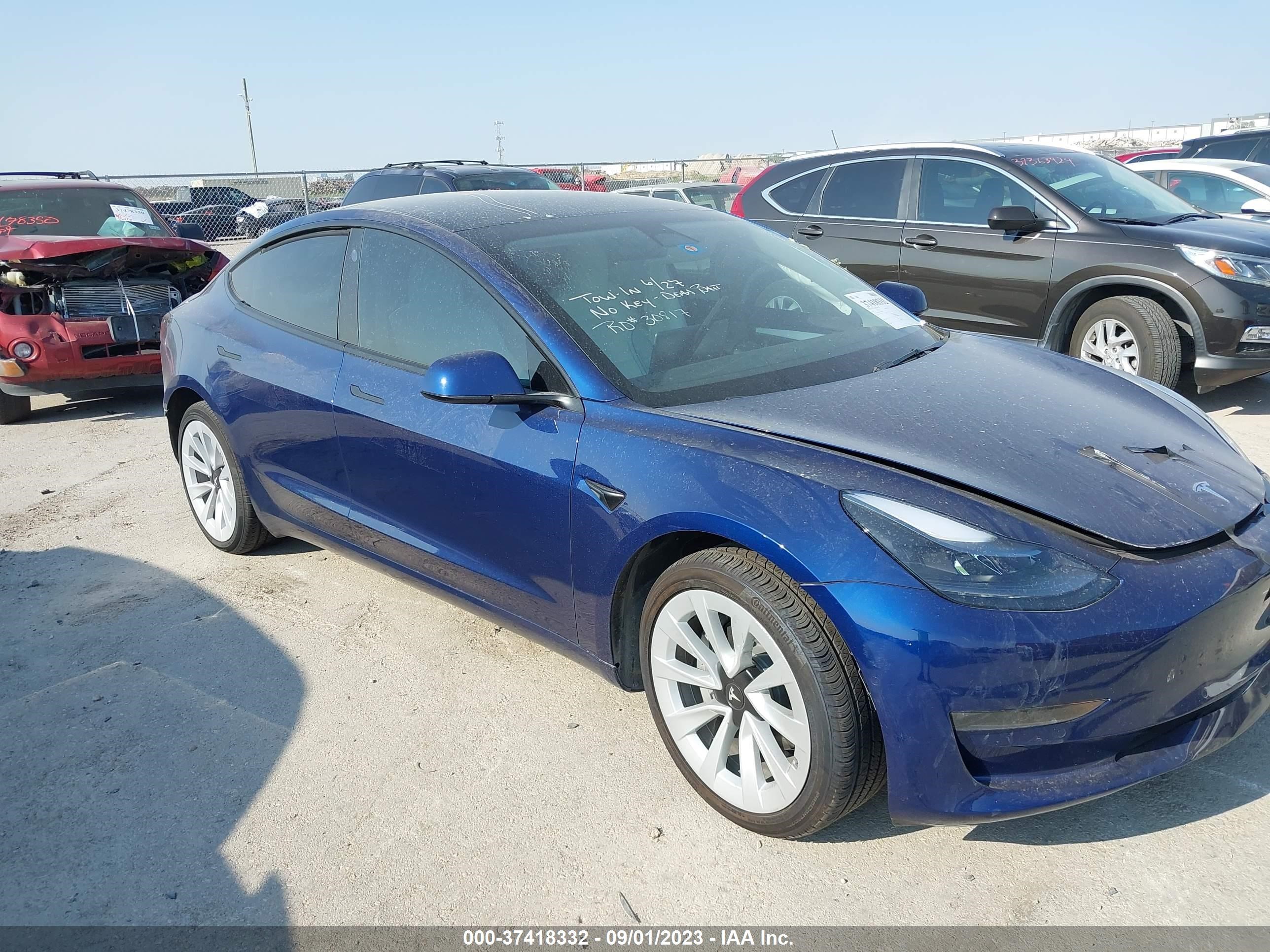 tesla model 3 2022 5yj3e1eb0nf268893