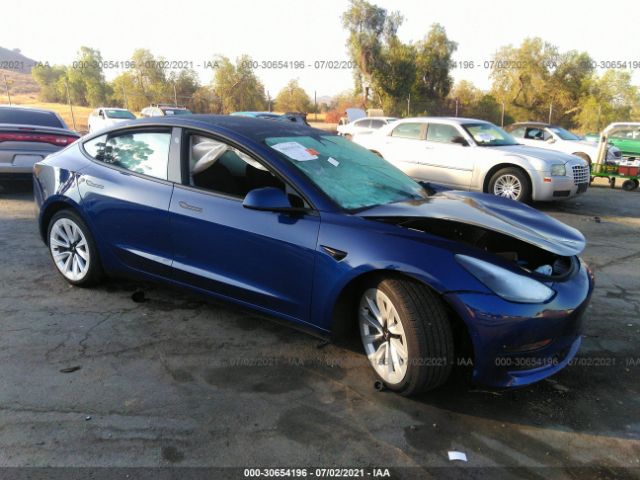 tesla model 3 2021 5yj3e1eb3mf927421