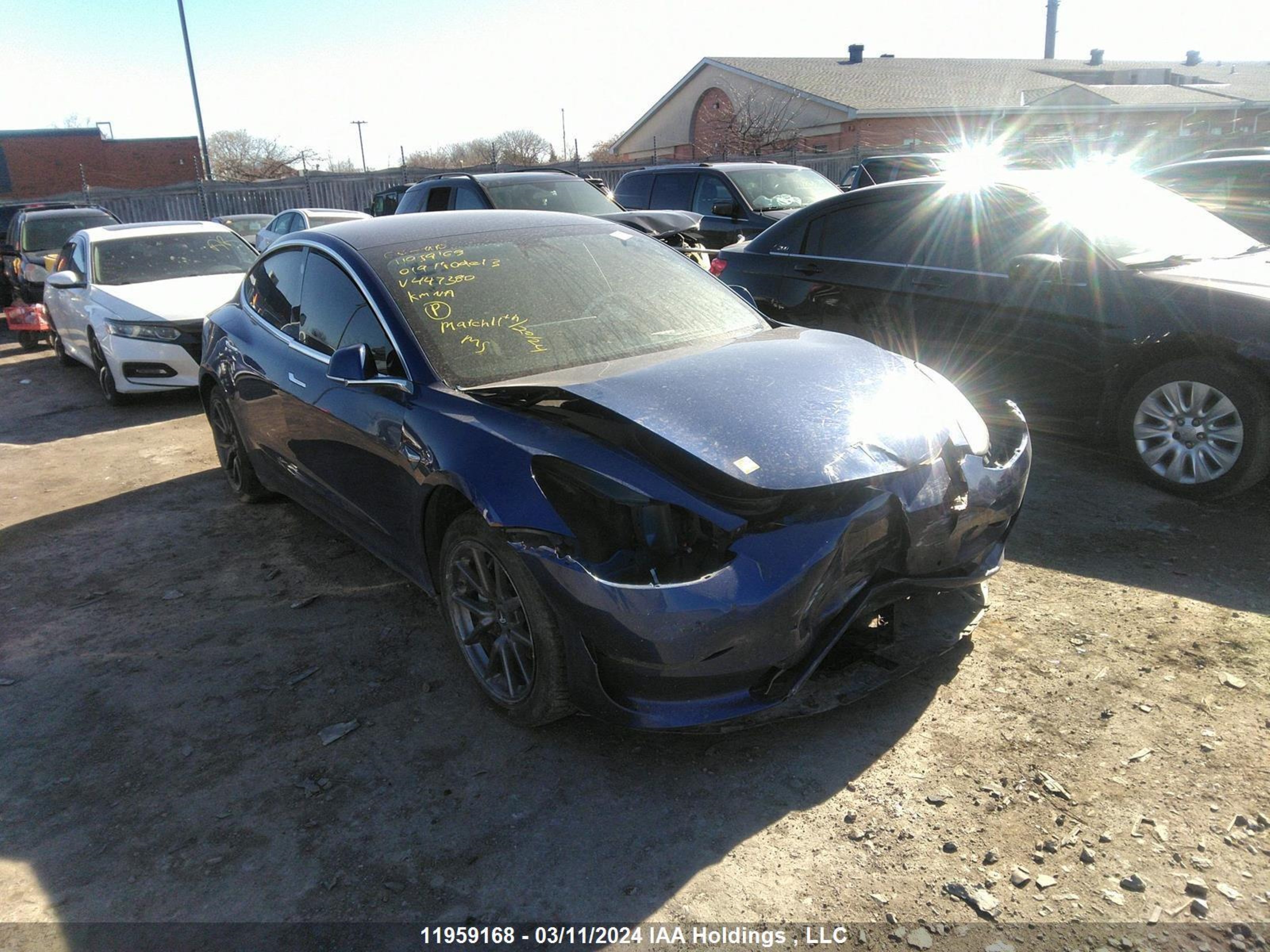 tesla model 3 2019 5yj3e1eb7kf447380